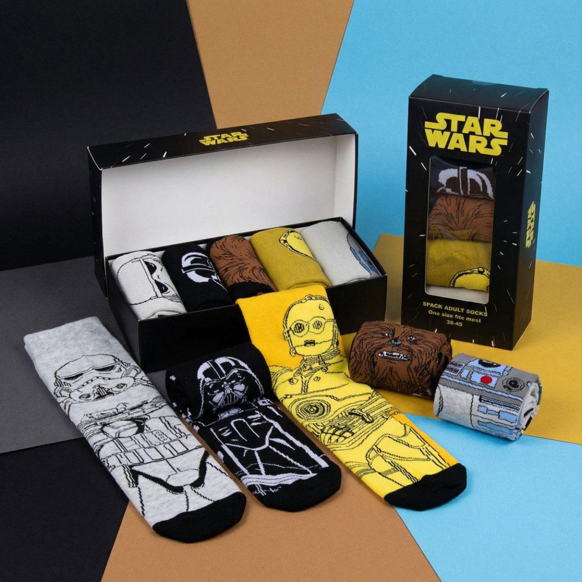 Star Wars Socken Lifestyle Design Größe 38-45 (5er Pack)