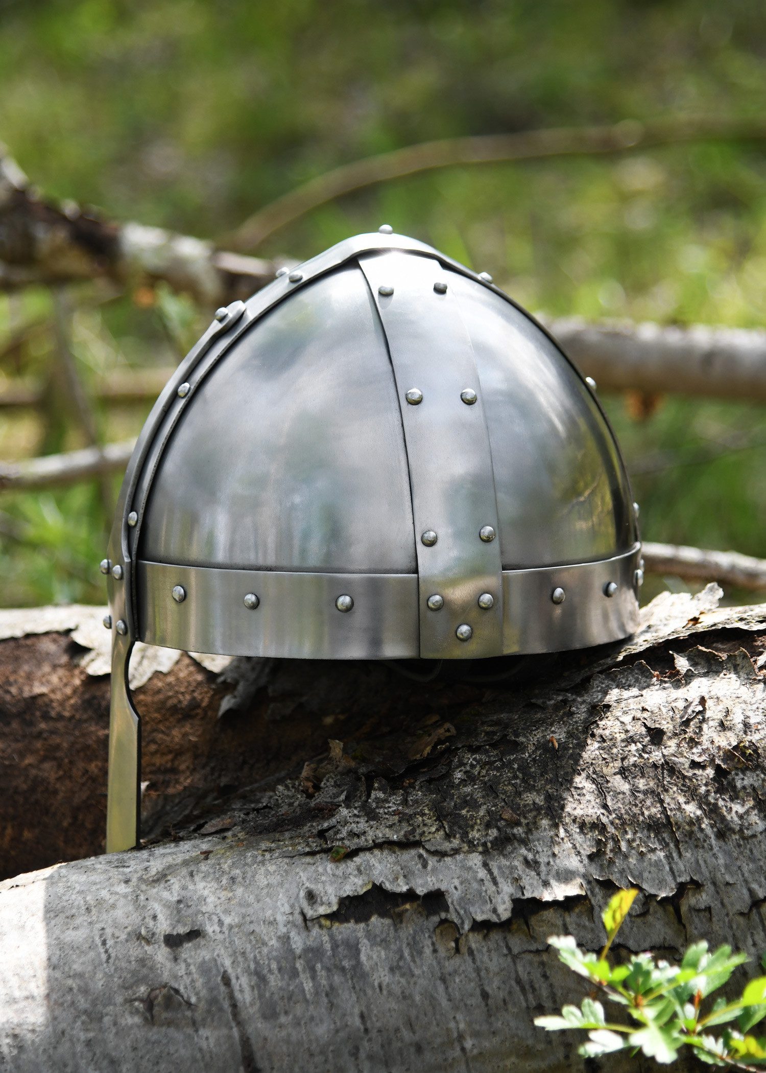 Battle Merchant Ritter-Kostüm Spangenhelm, 2 mm Stahl - schaukampftauglich