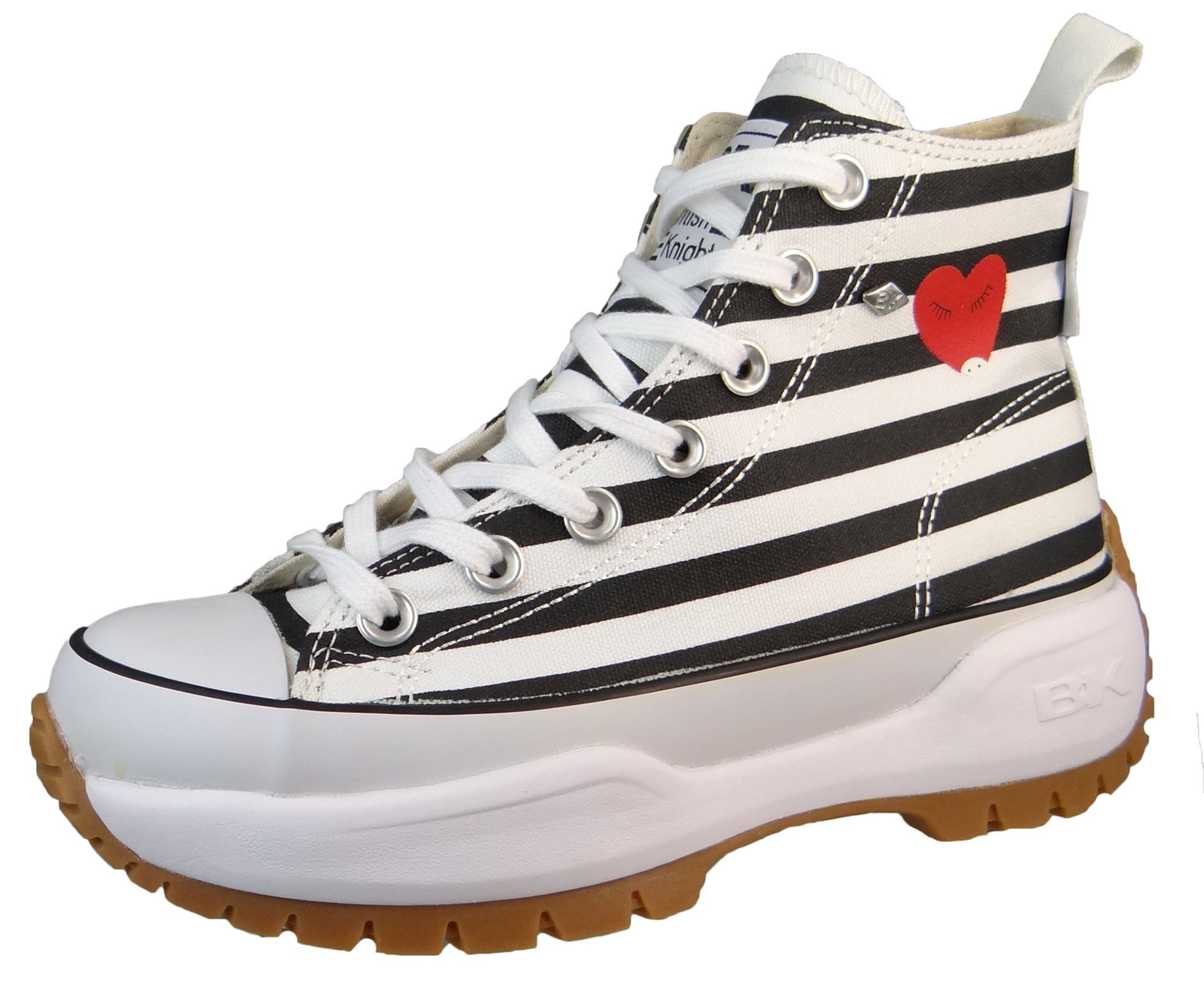 British Knights B51-3712 01 White/Black/Heart Sneaker