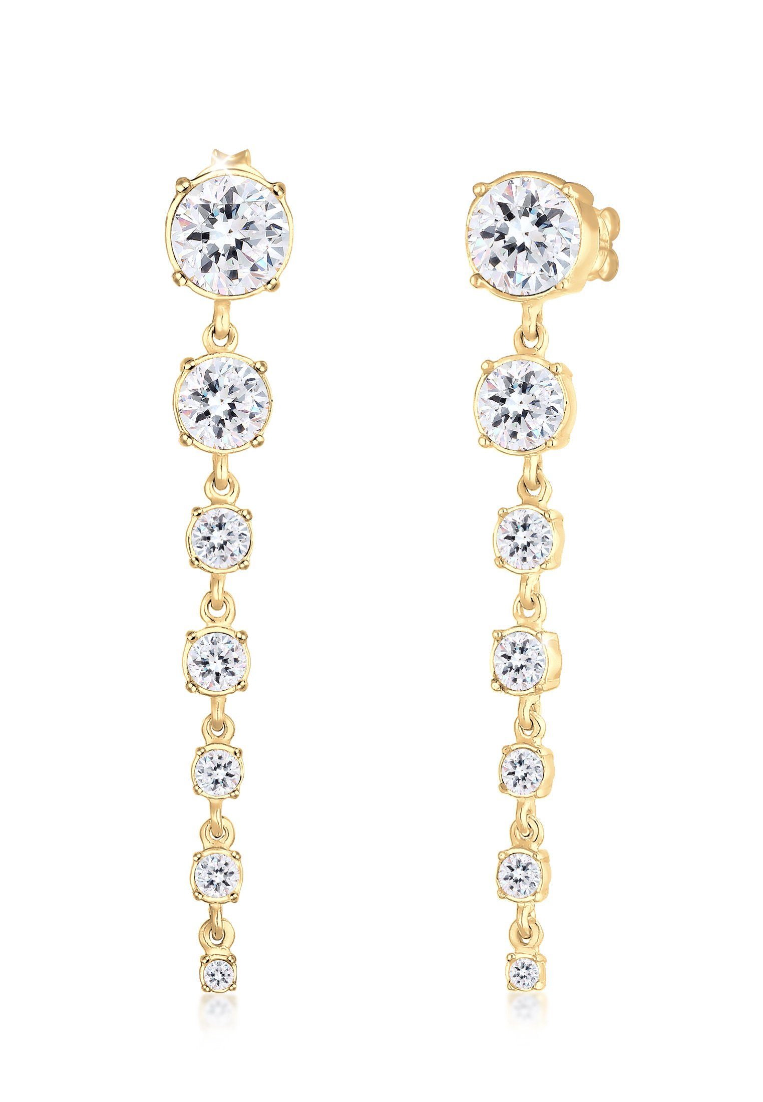 Paar Ohrhänger Ohrhänger Edel 925 Silber, mit Kristallen von Swarovski®