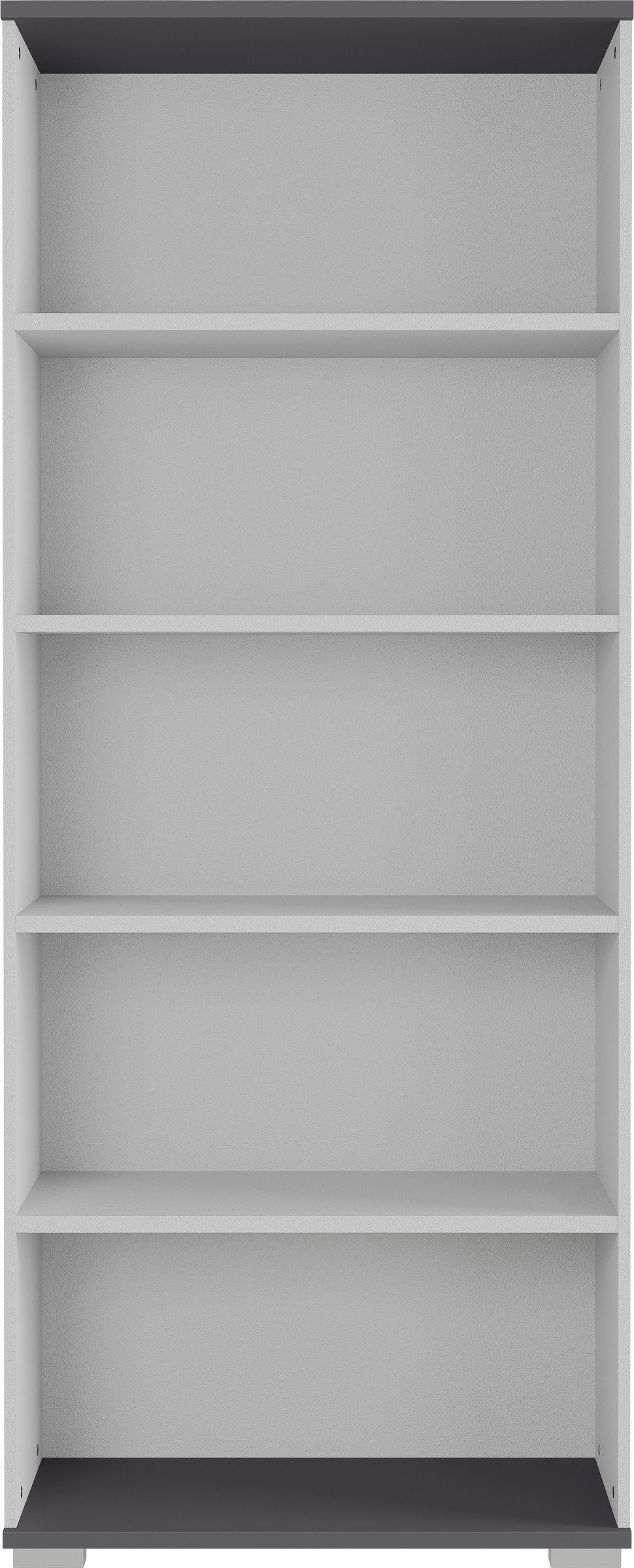 cm, 4 mit 416, in 80x200x40 Bücherregal möbelando BxHxT: Einlegeböden grau, anthrazit