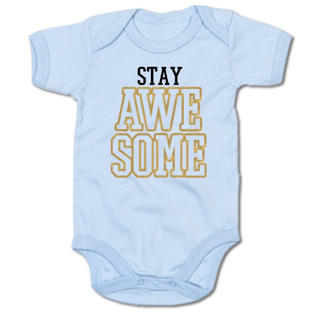 G-graphics Kurzarmbody Baby Body - Stay awesome mit Spruch / Sprüche • Babykleidung • Geschenk zur Geburt / Taufe / Babyshower / Babyparty • Strampler