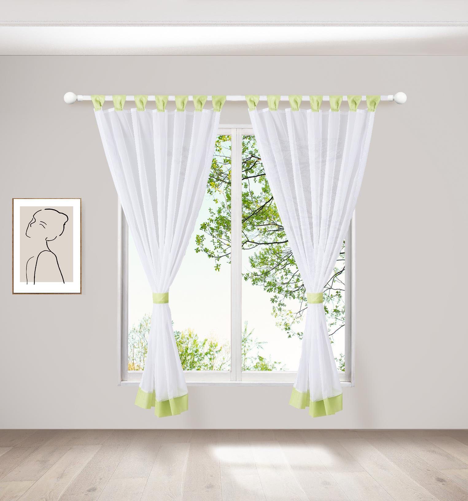 Gardine BITOLA, my Inkl. green St), (2 transparent, Raffhalter home, Schlaufen