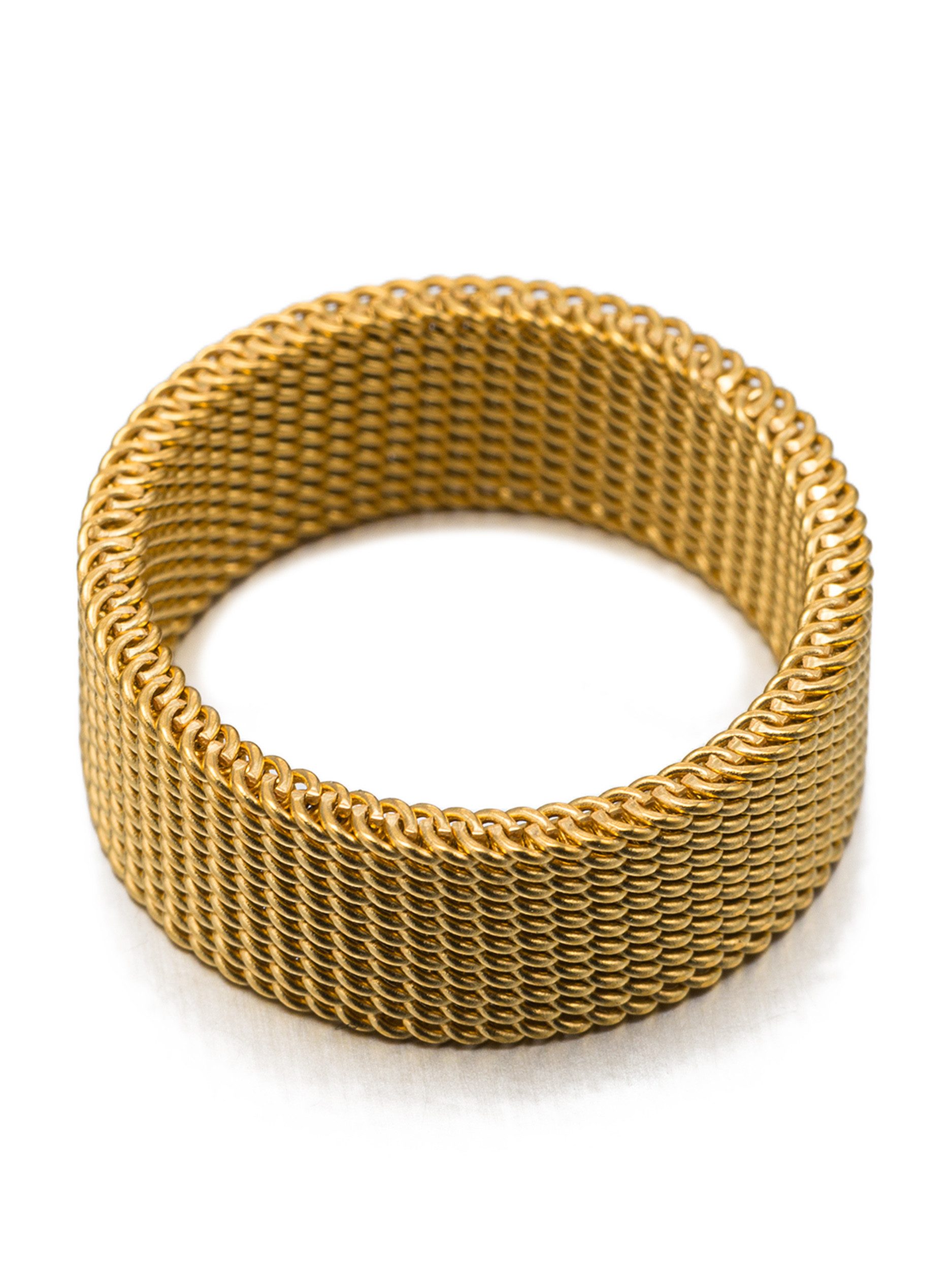 Aniston JEWELRY & WATCHES Fingerring Schmuck Geschenk Edelstahl Damenring Ring Mesh-Optik, Made in Germany