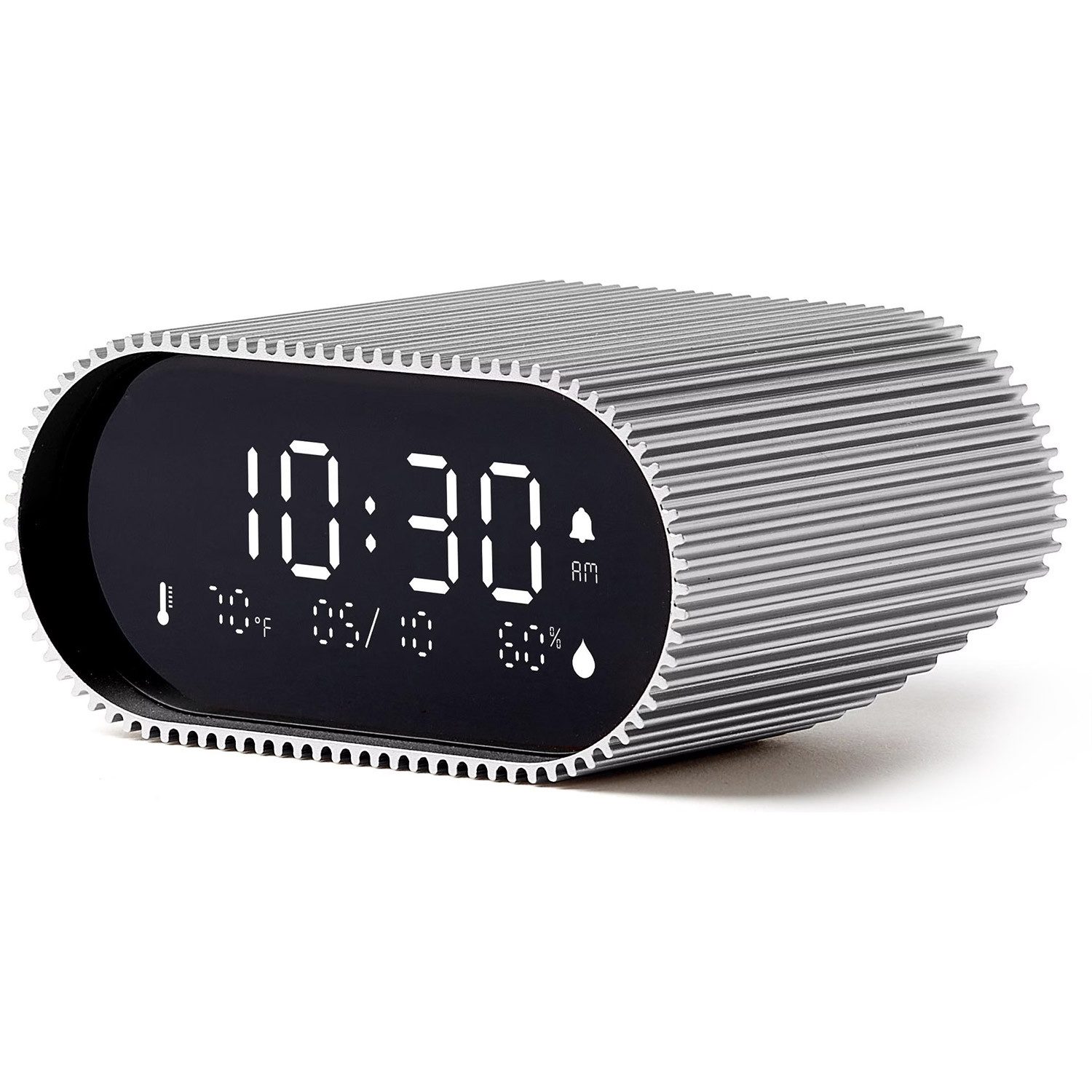 Lexon Quarzwecker DigitalRay Clock Alufarben