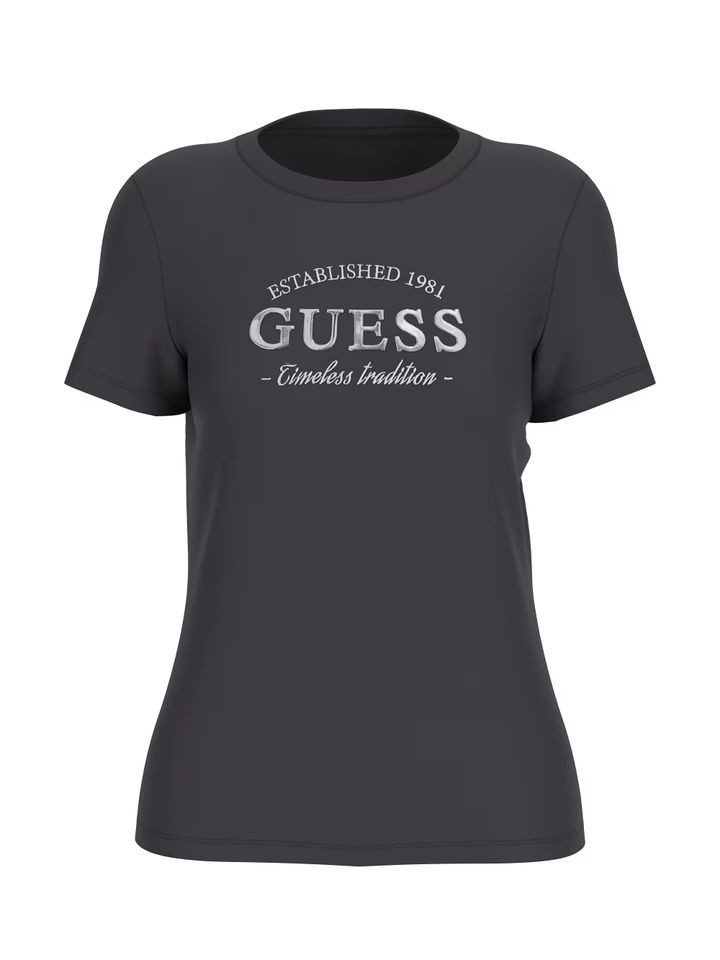 Guess T-Shirt – Kurzarmshirt mit Logostickerei günstig online kaufen