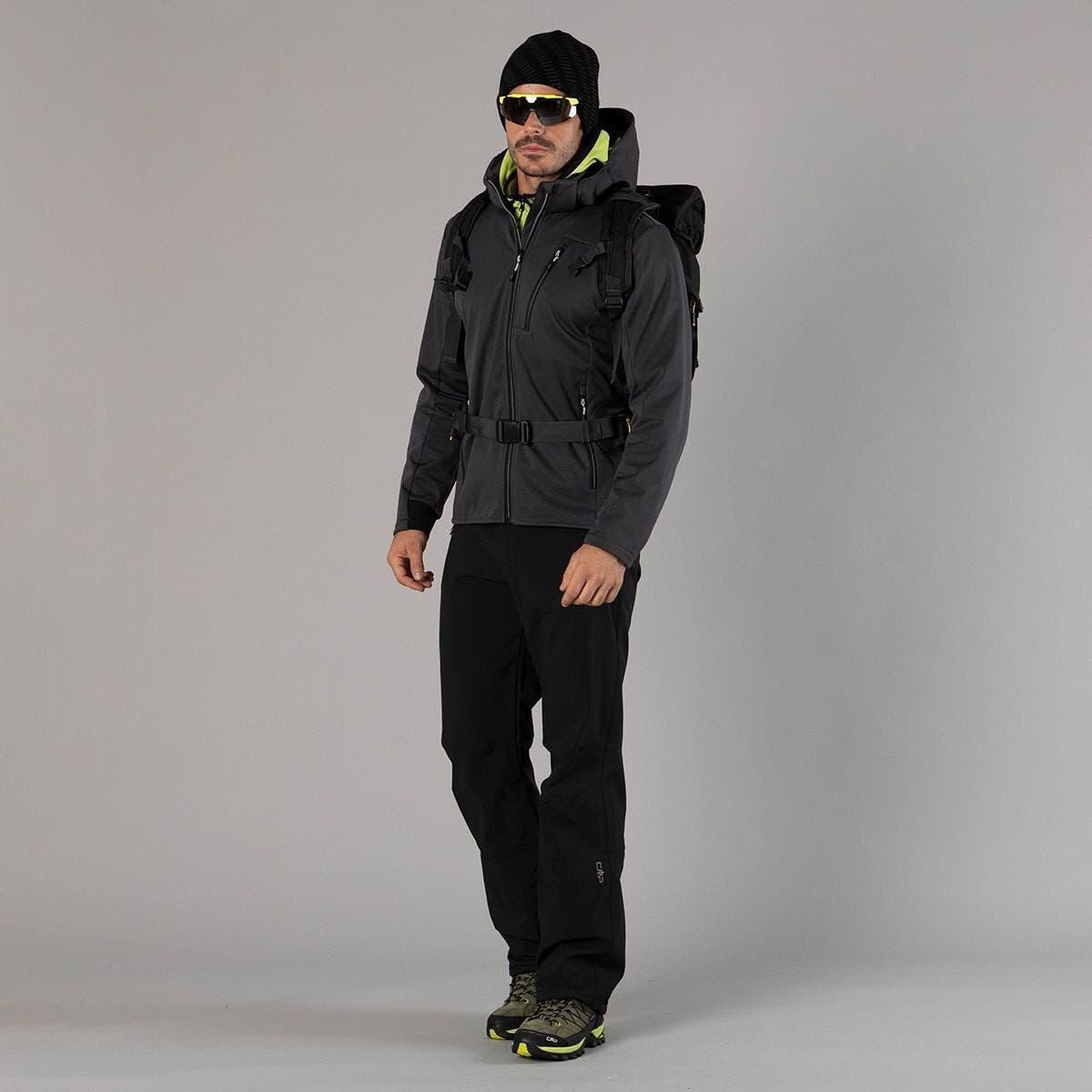 CMP Softshelljacke MAN Jacket Zip Hood Schützt vor Wind und leichtem Regen dank Wasserdichtigkeit von 7.000