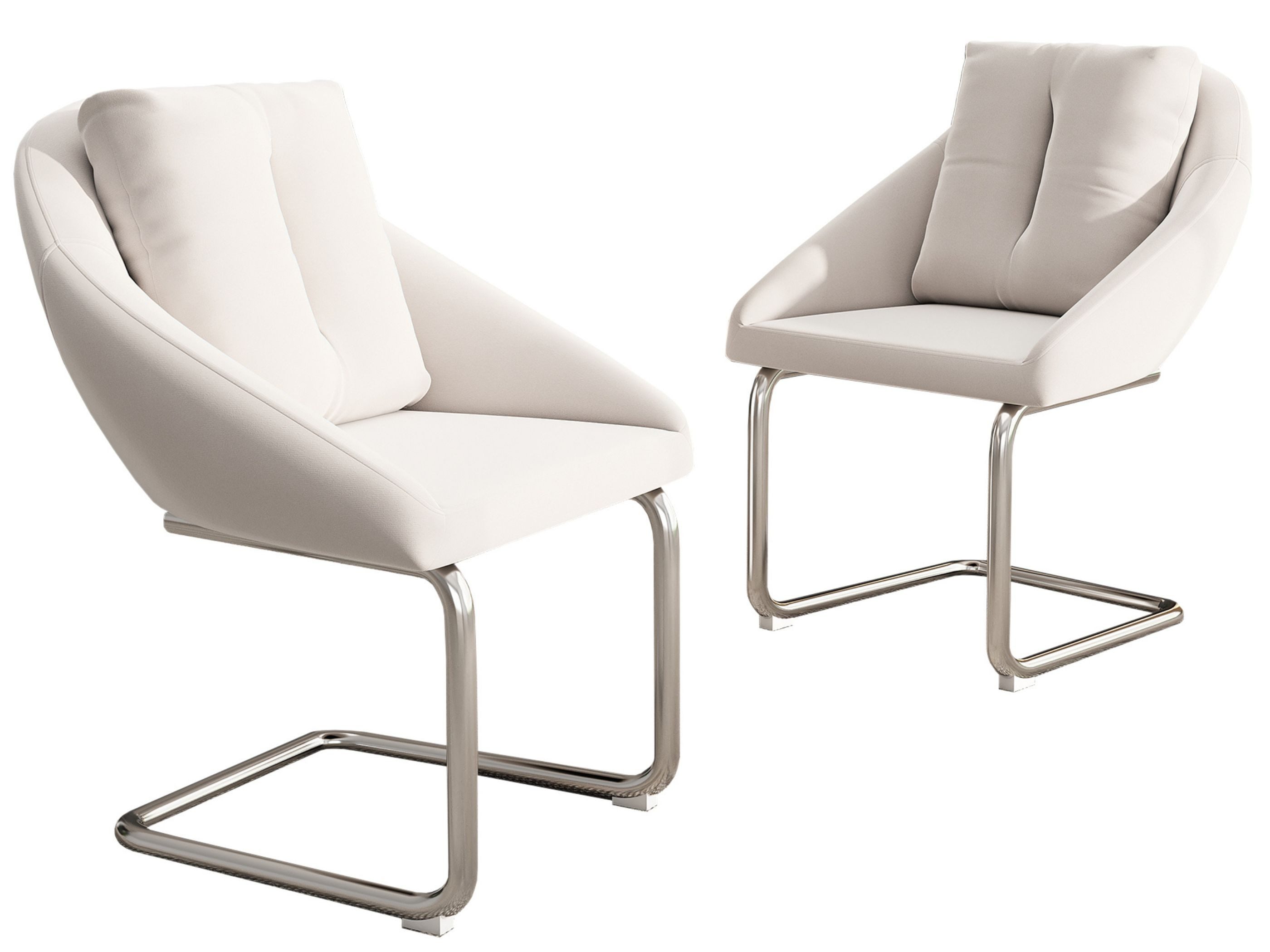 SeedWave Freischwinger Velours-Freischwinger Set aus 2, Bequeme Stühle,mit Stützkissen, Metallbogengestell, 150kg Tragkraft