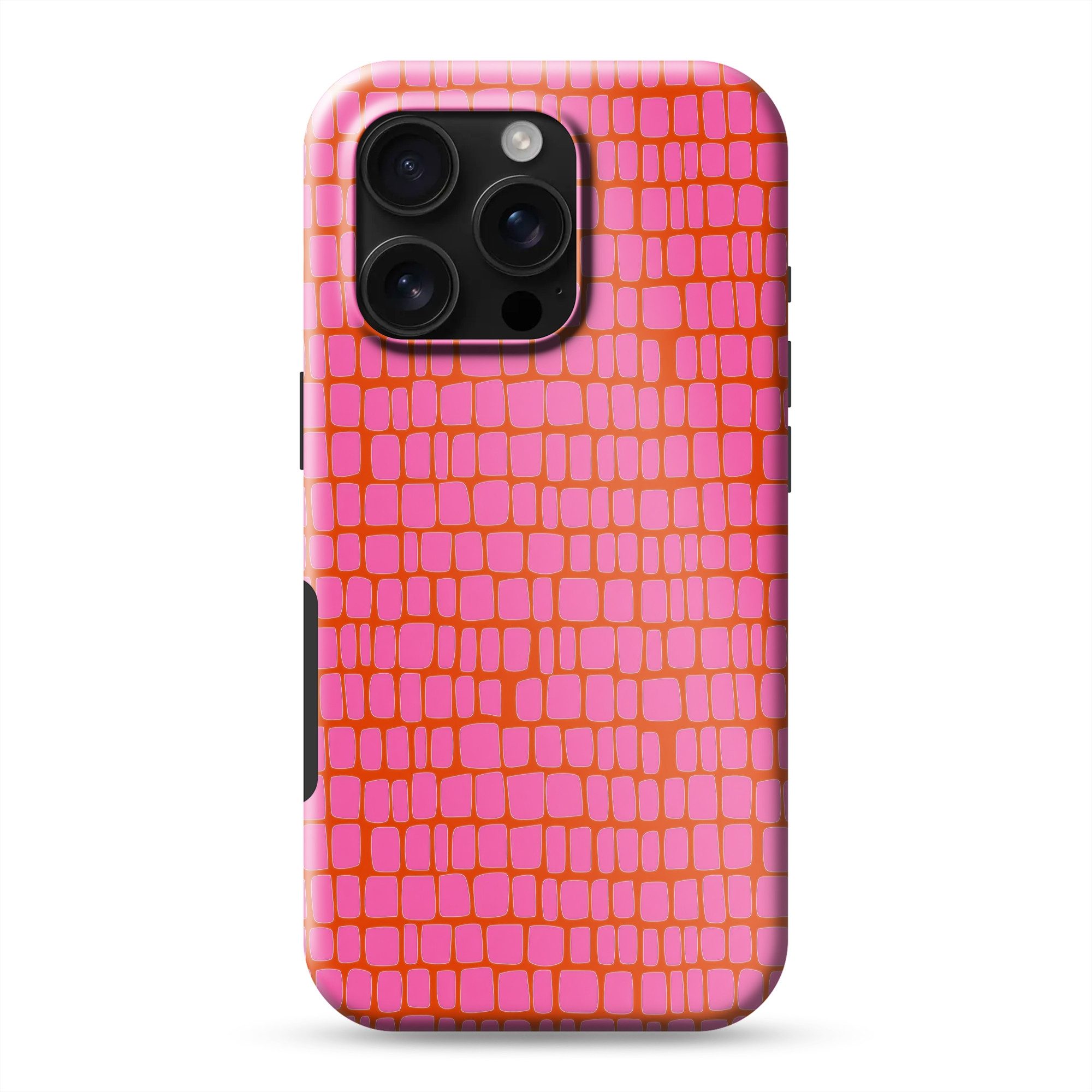OnlyWow Handyhülle Magsafe für Apple iPhone 16 Pro Bio - Gitter - Rosa, Handy Case, Hardcase, Stoßfest, Bumper Case