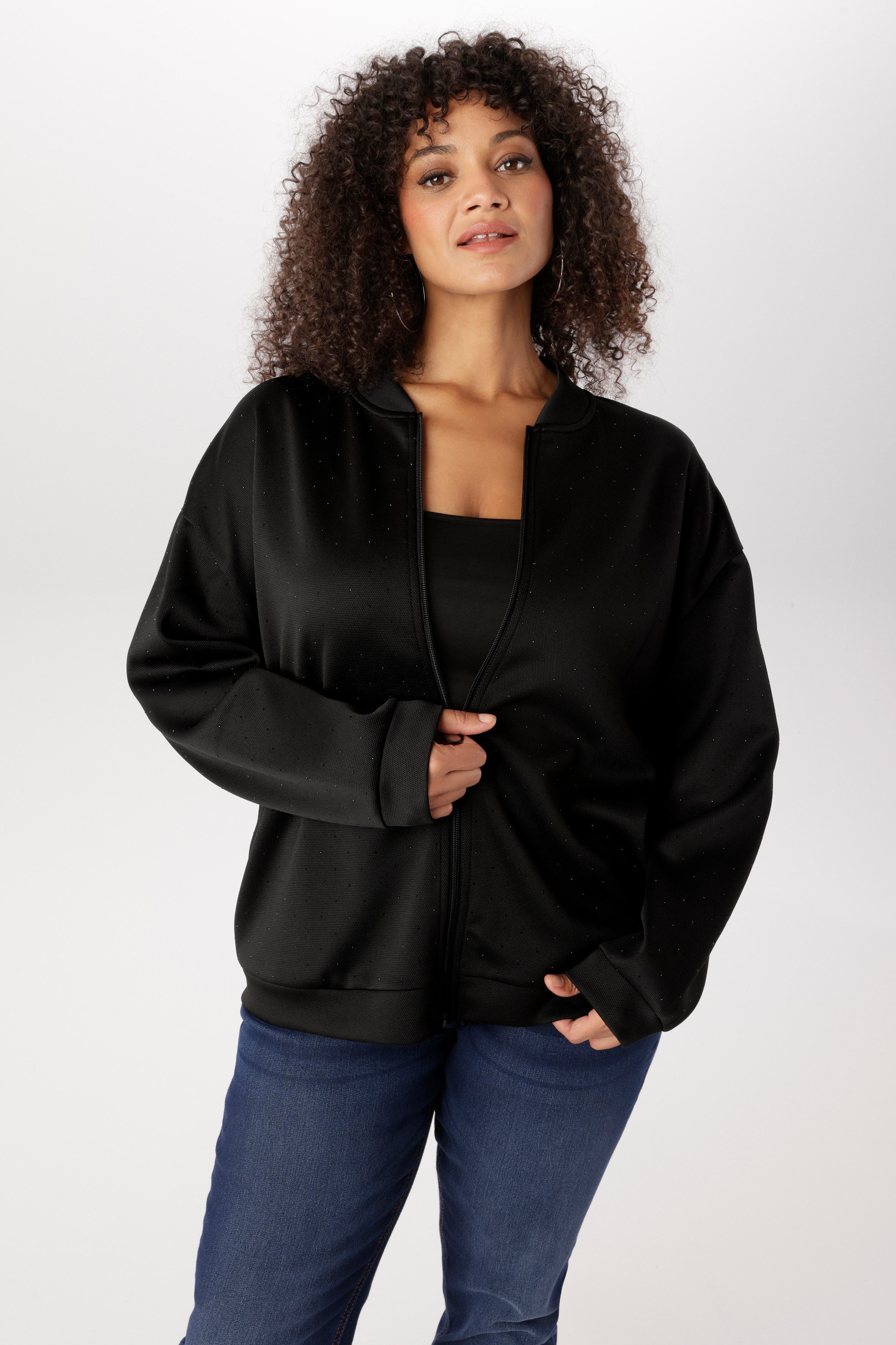 Aniston PLUS Sweatjacke mit tonigen Glitzersteinchen - NEUE KOLLEKTION. € 49,99, (€ 49,99 pro 1 Stk).
