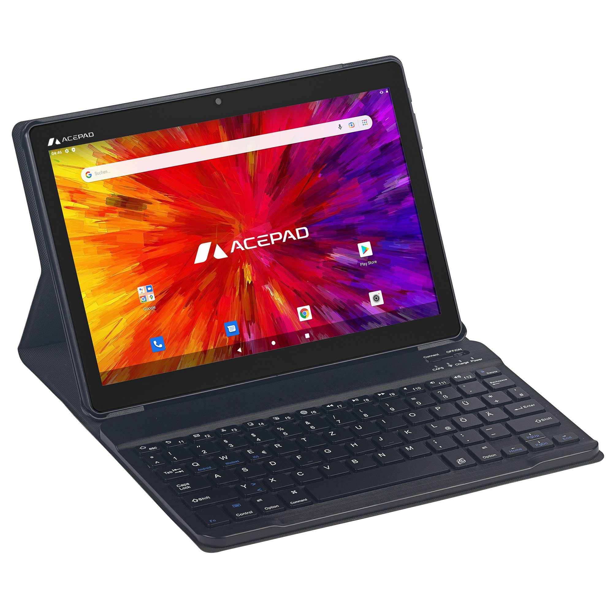 Acepad A130T Tablet (10,1", 128 GB, Android, 4G (LTE), 6 GB Ram, Octa-Core, 10", WiFi, mit Bluetooth-Tastatur "FIX)