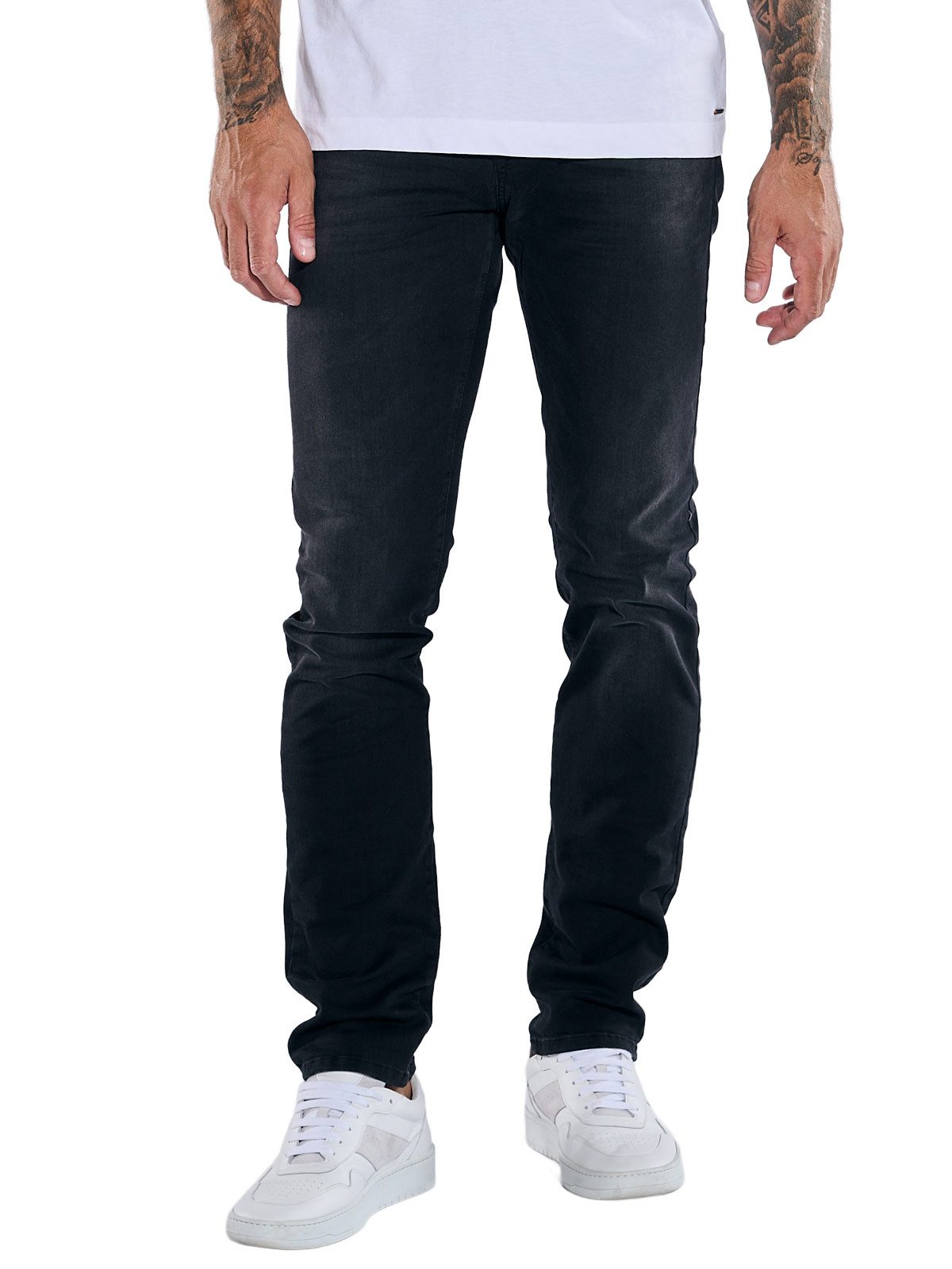 emilio adani Stretch-Jeans emilio adani Herren Super-Stretch-Jeans slim fit, Anthrazit