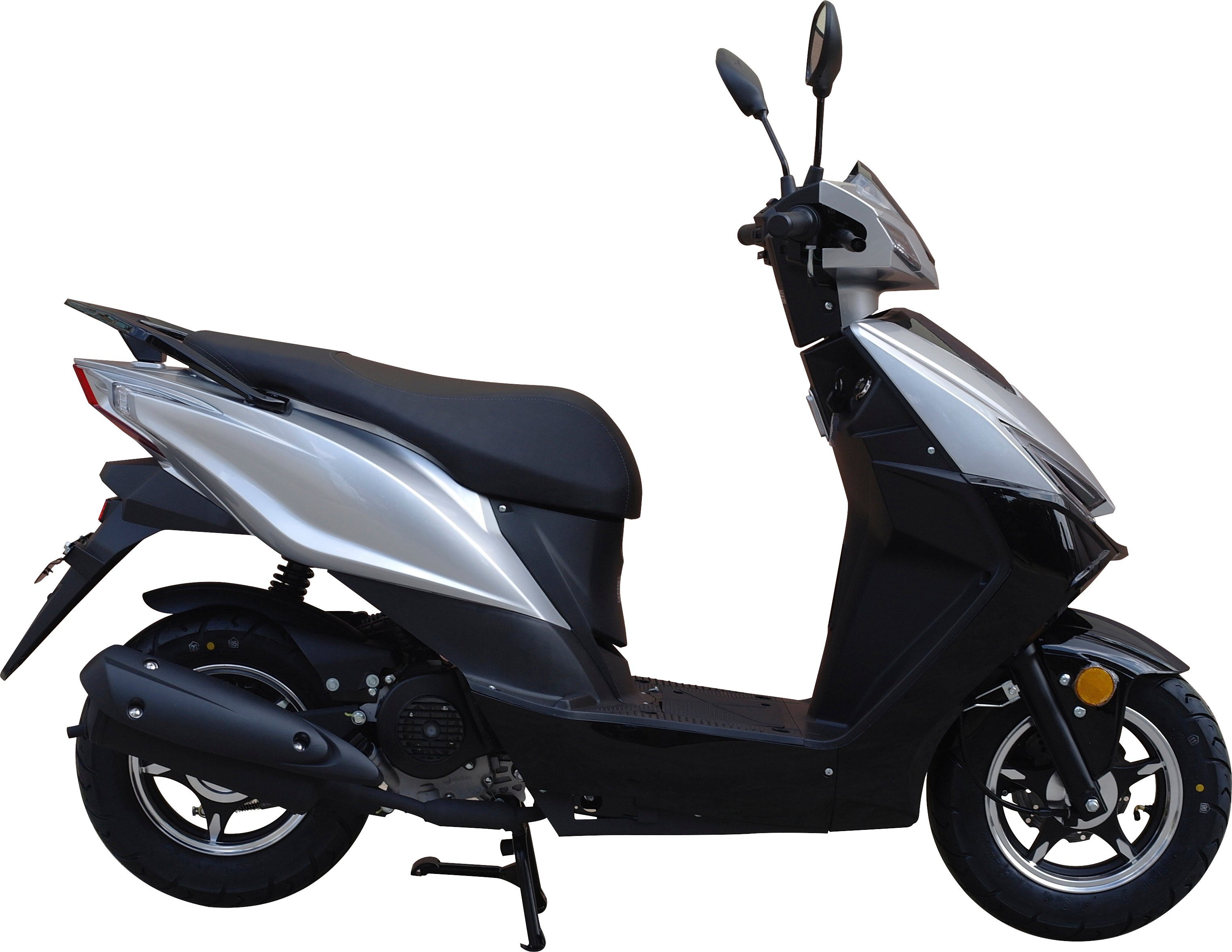 GT UNION Motorroller silberfarben/schwarz 50 km/h, 45 Euro 50-45, Sonic X ccm, 5