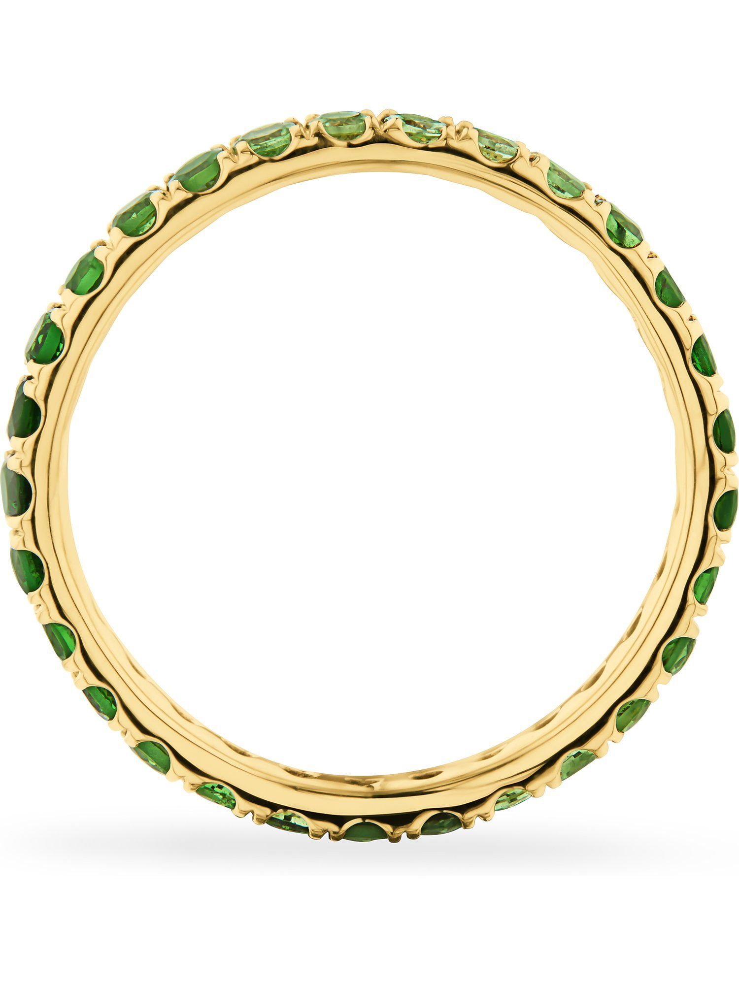 GUIA Fingerring GUIA Damen-Damenring 585er Gelbgold 29 Tsavorit, Tsavorit