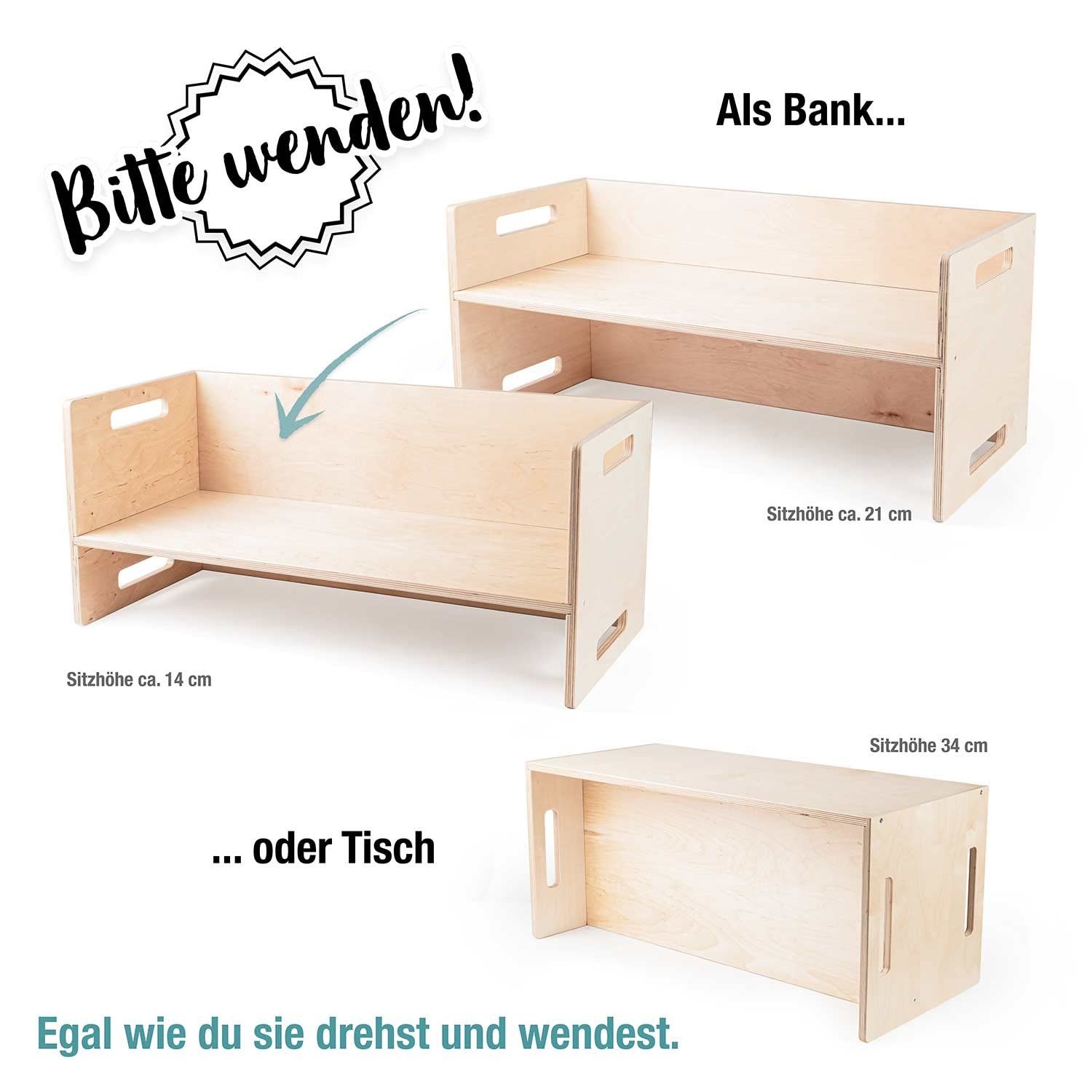 Ehrenkind Kinderhocker Montessori Wendehocker & Wendebank, günstig online kaufen