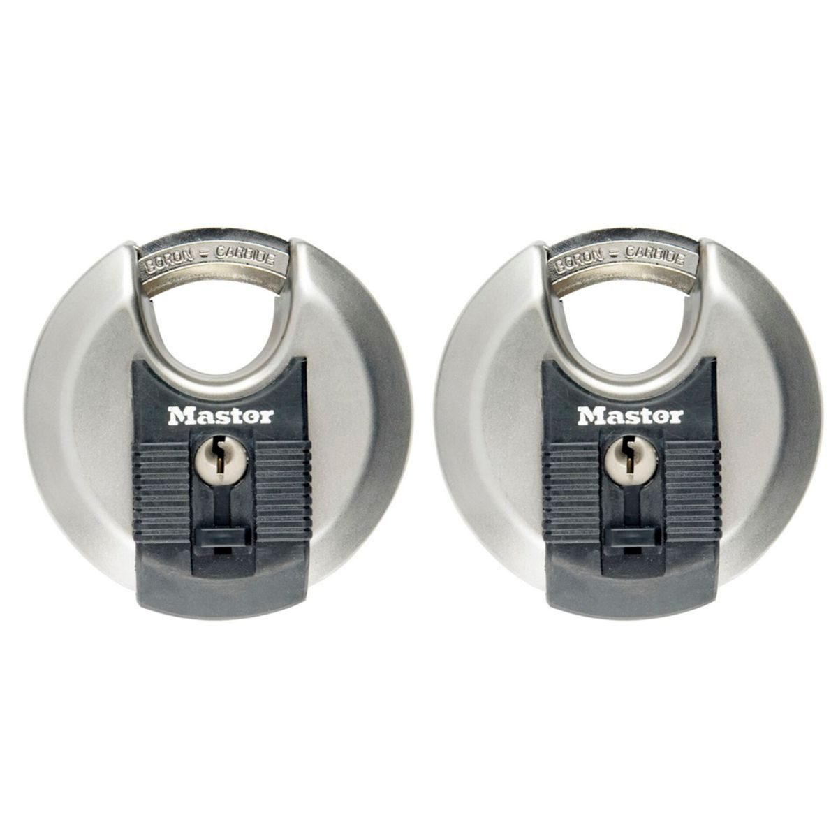 Master Lock Vorhängeschloss 2-Disk aus Edelstahl (70mm) M40E Diebstahlalarm