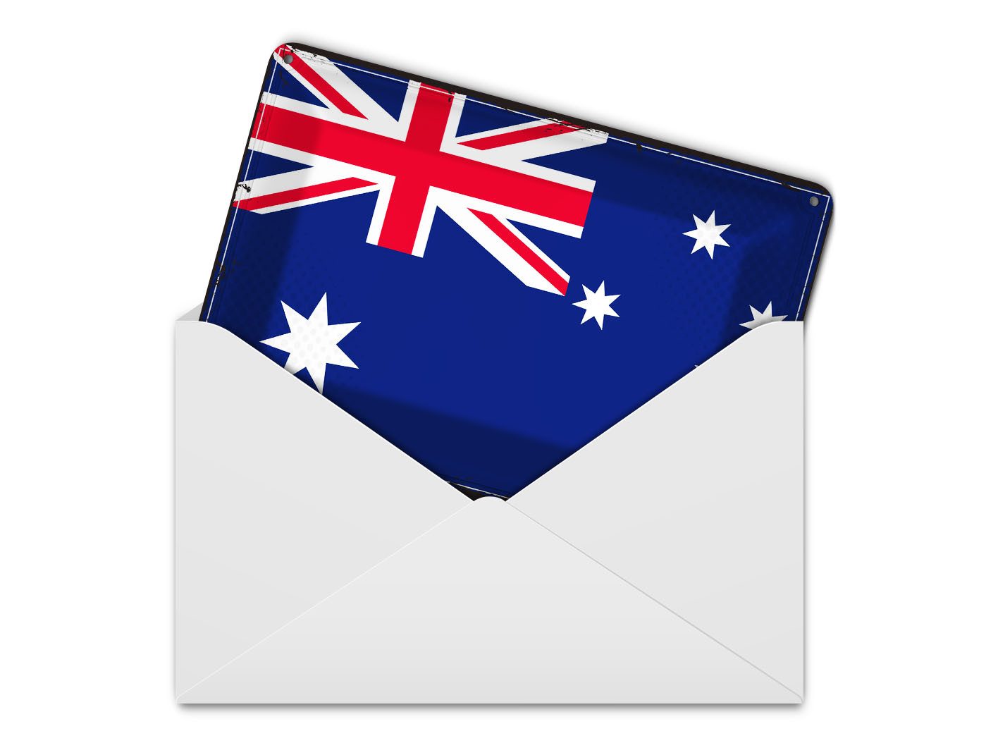 Femer GmbH Postkarte Flagge Australien 14x10 cm Retro Flag Australia, unfrankiert