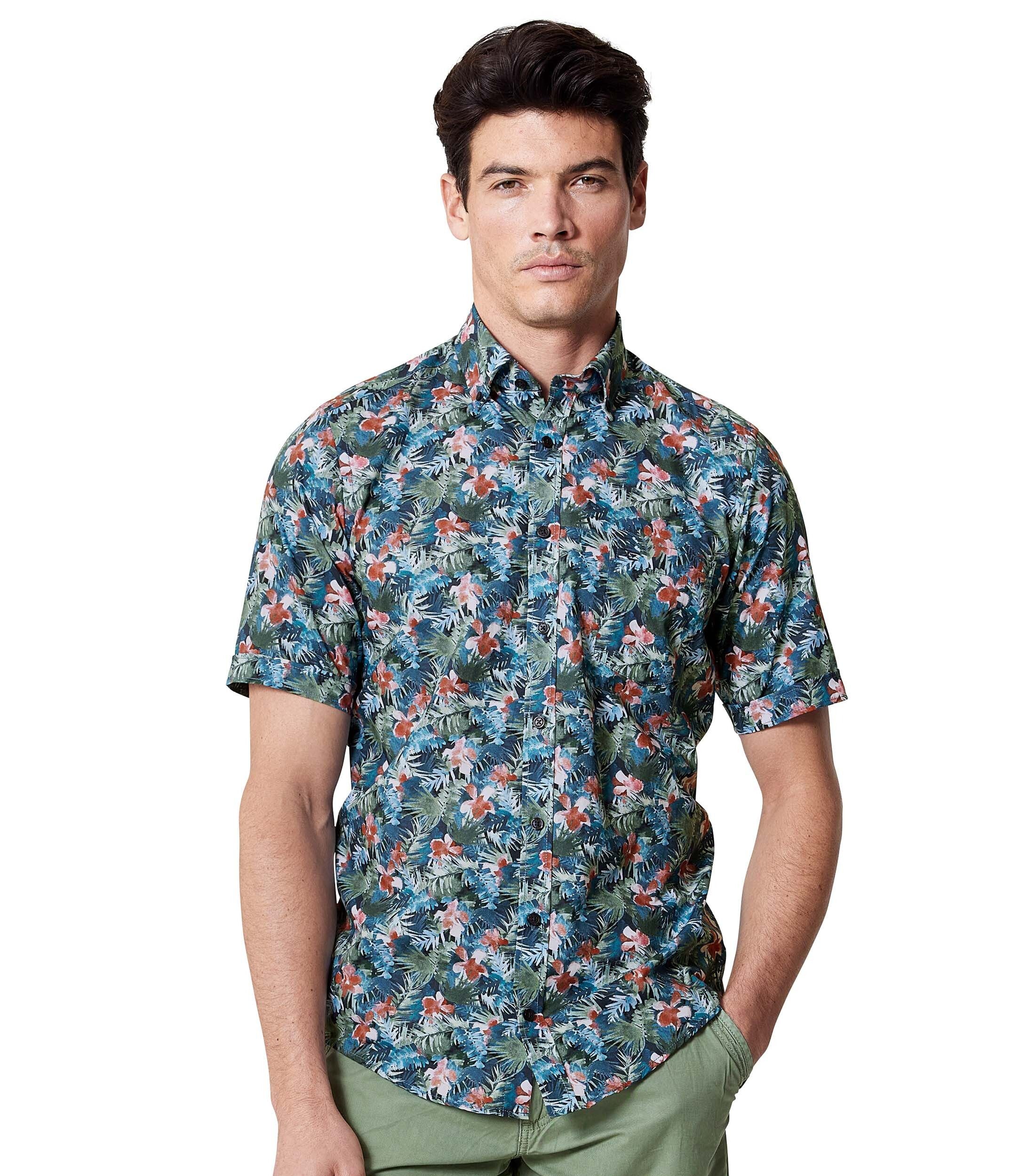 CASAMODA Kurzarmhemd CASAMODA Freizeithemd Kurzarm Print