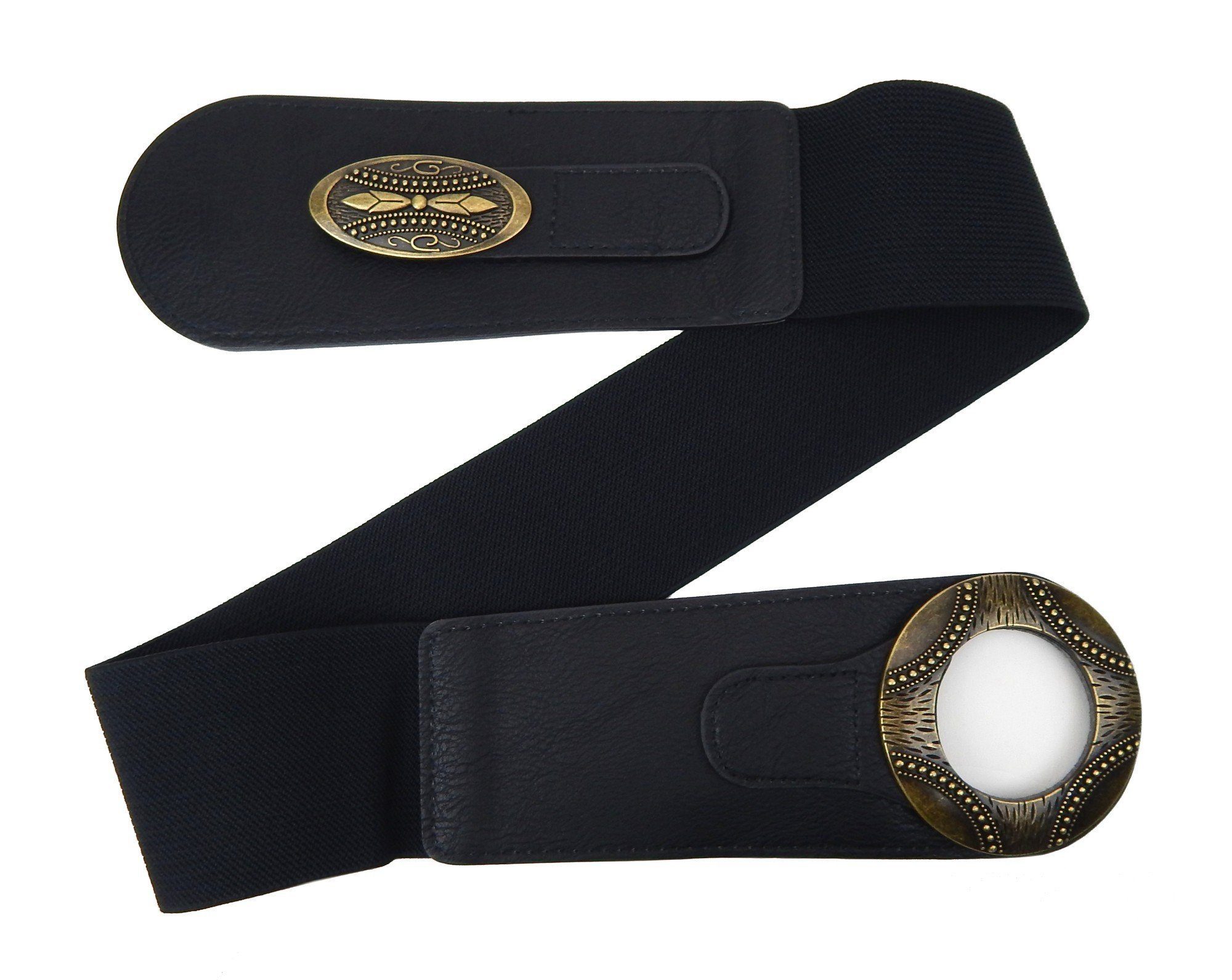 Ella Jonte Stretchgürtel schwarz mit goldener Schnalle elastisch 75-95 cm T günstig online kaufen