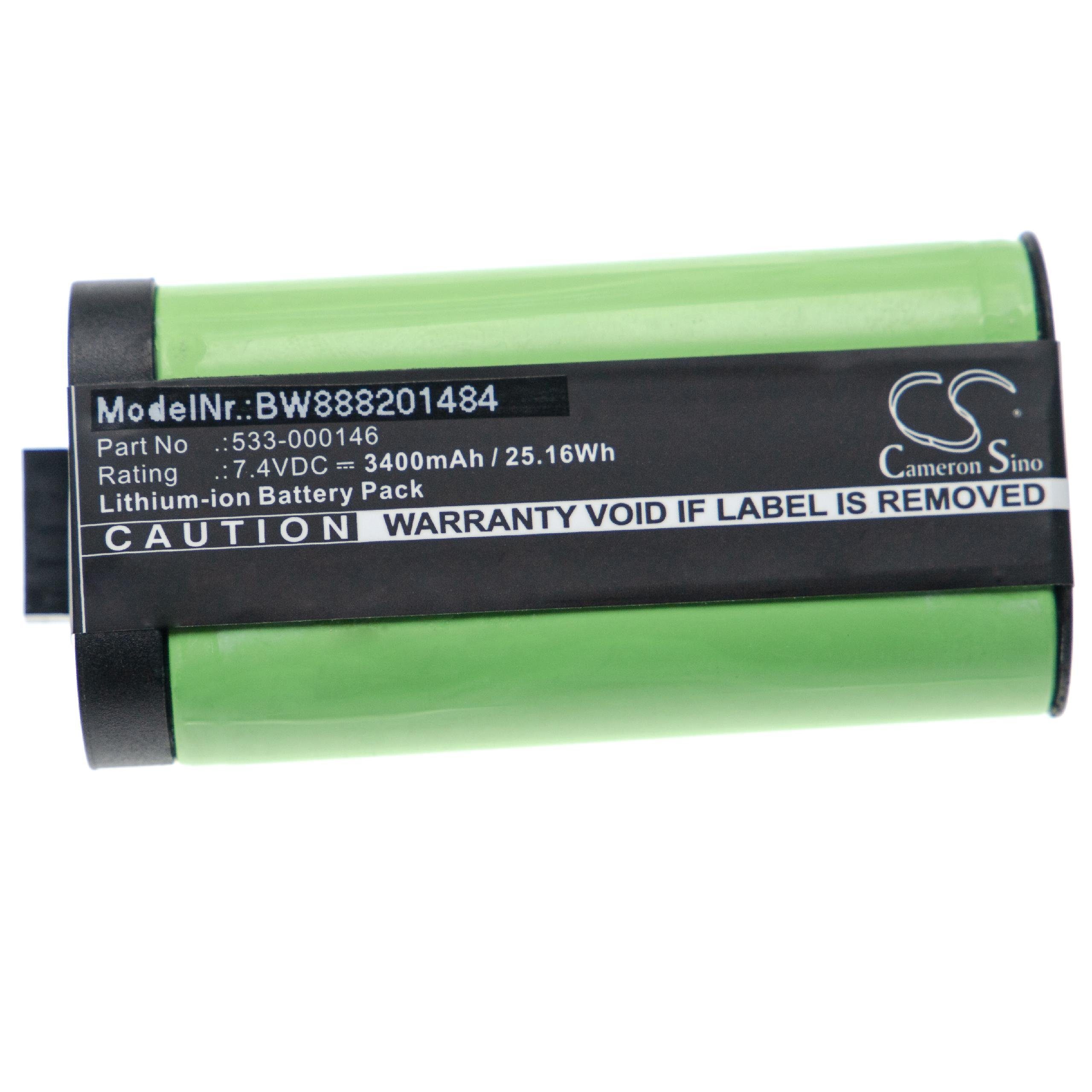 Akku Ersatz für Logitech 533-000146 für Lautsprecher (3400 mAh, 7,4 V, Akku