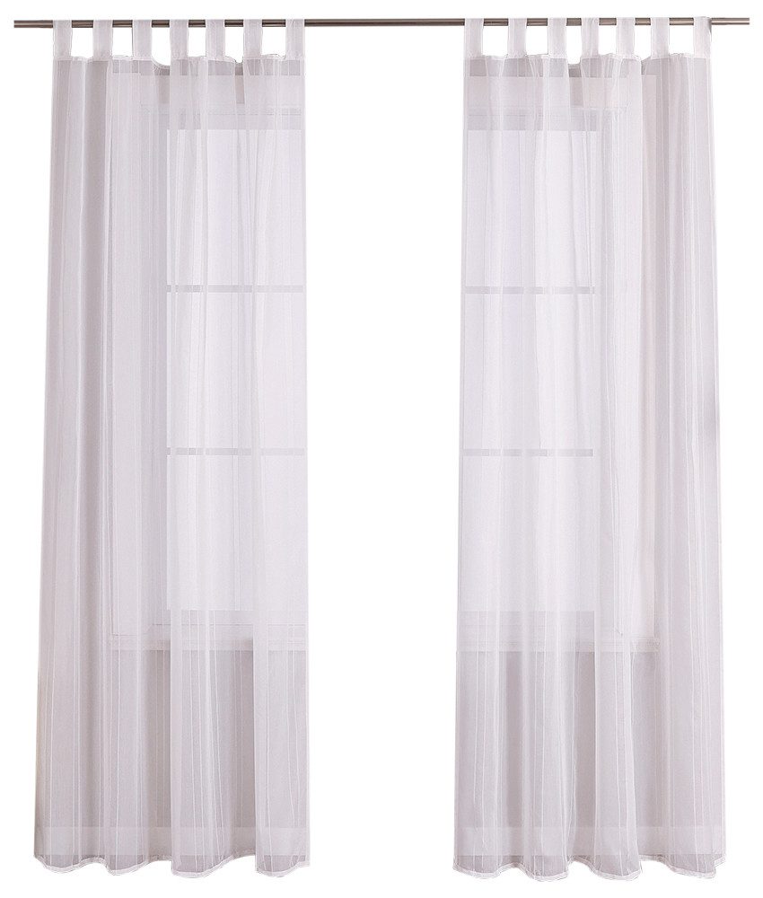 Joyswahl Gardine See (1 St), Schlaufen, transparent, Uni mit Längsstreifen, günstig online kaufen