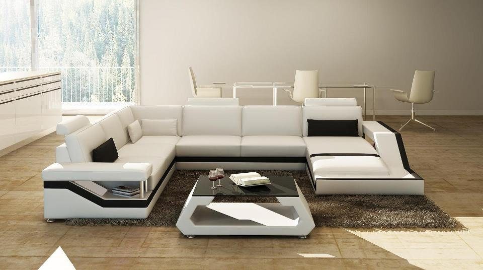 JVmoebel Ecksofa, Wohnlandschaft NEU Big Designer Couch Patentiert Ledersofa Modernes