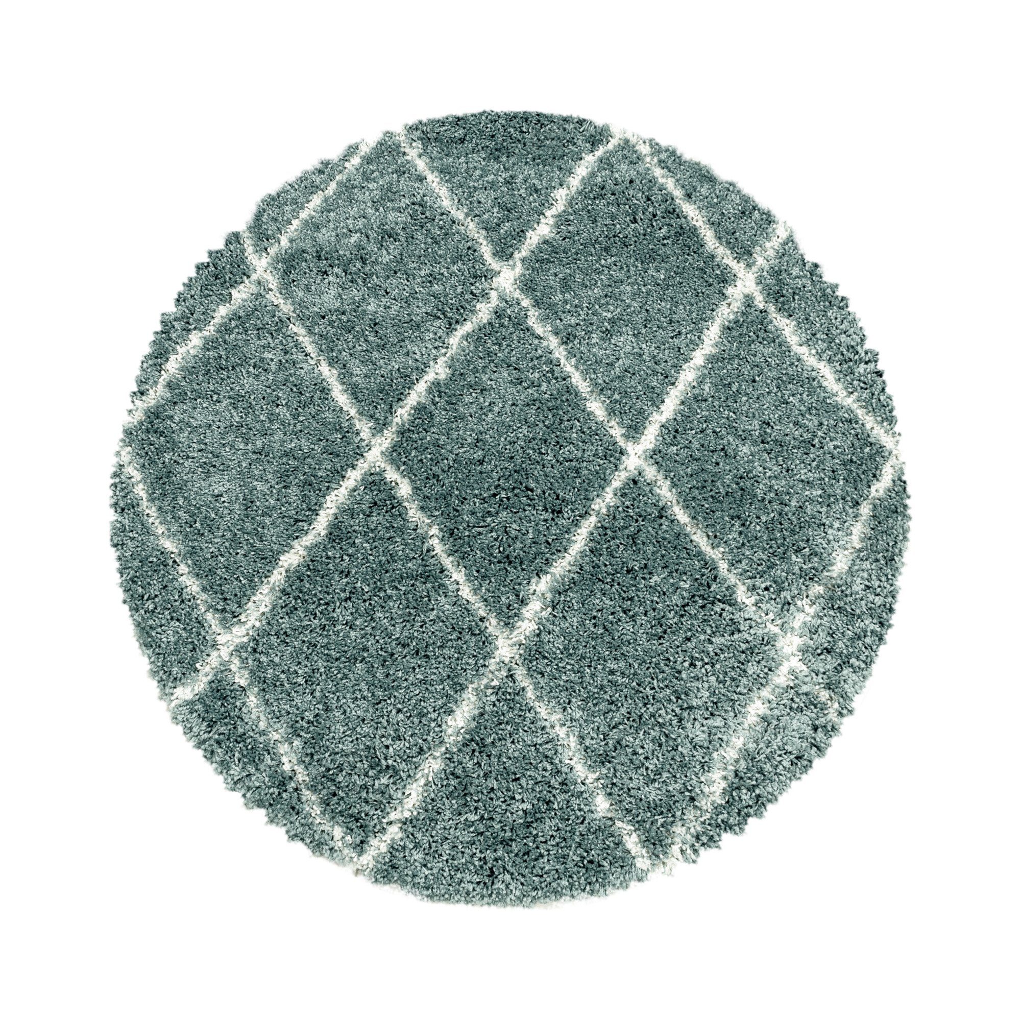 Teppium Teppich Rauten Design, Rund, Höhe: günstig online kaufen