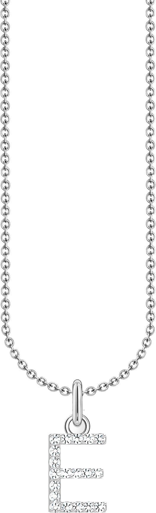 THOMAS SABO Kette mit Anhänger Buchstabe, KE2240 - KE2265-051-14-L45V, KE2240 - KE2265-414-14-L45V, mit Zirkonia (synth)