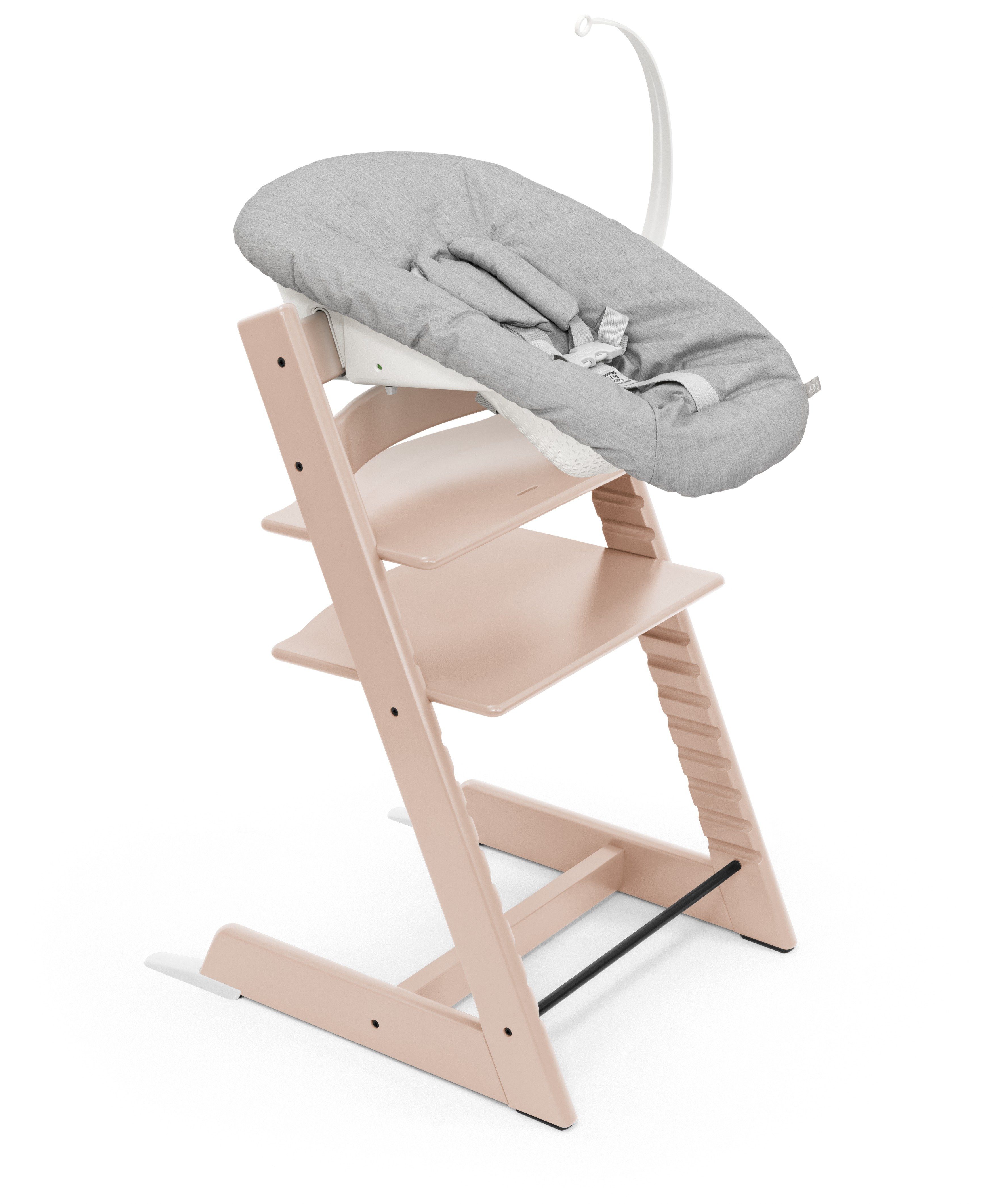 Stokke Hochstuhl Tripp Trapp® Kinderhochstuhl mit Newborn Set, Höhen- und tiefenverstellbare Sitz- und Fußplatten
