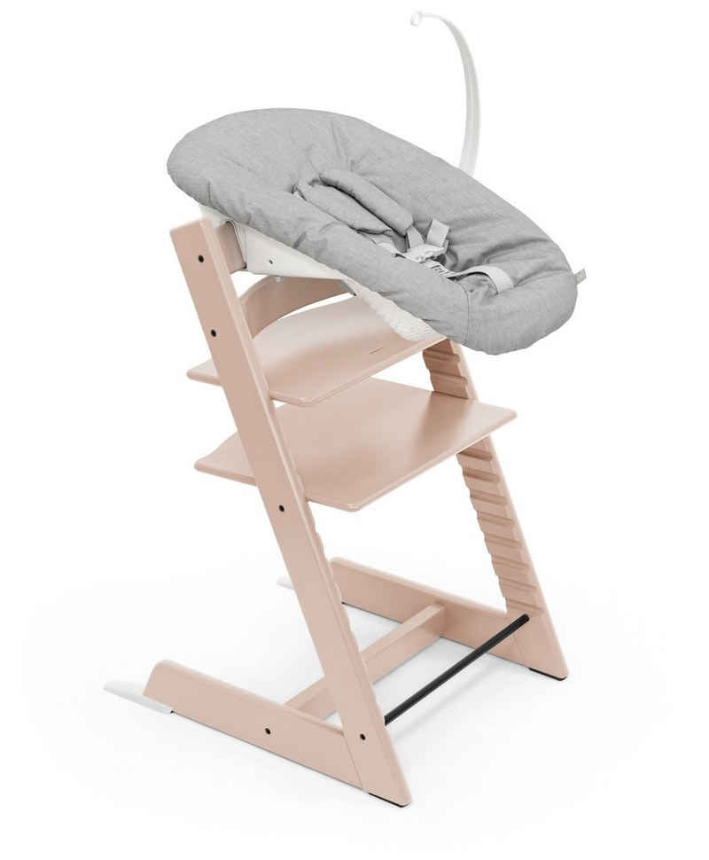 Stokke Hochstuhl Tripp Trapp® Bundle Kinderhochstuhl plus Newborn Set zum Angebotspreis, Höhen- und tiefenverstellbare Sitz- und Fußplatten