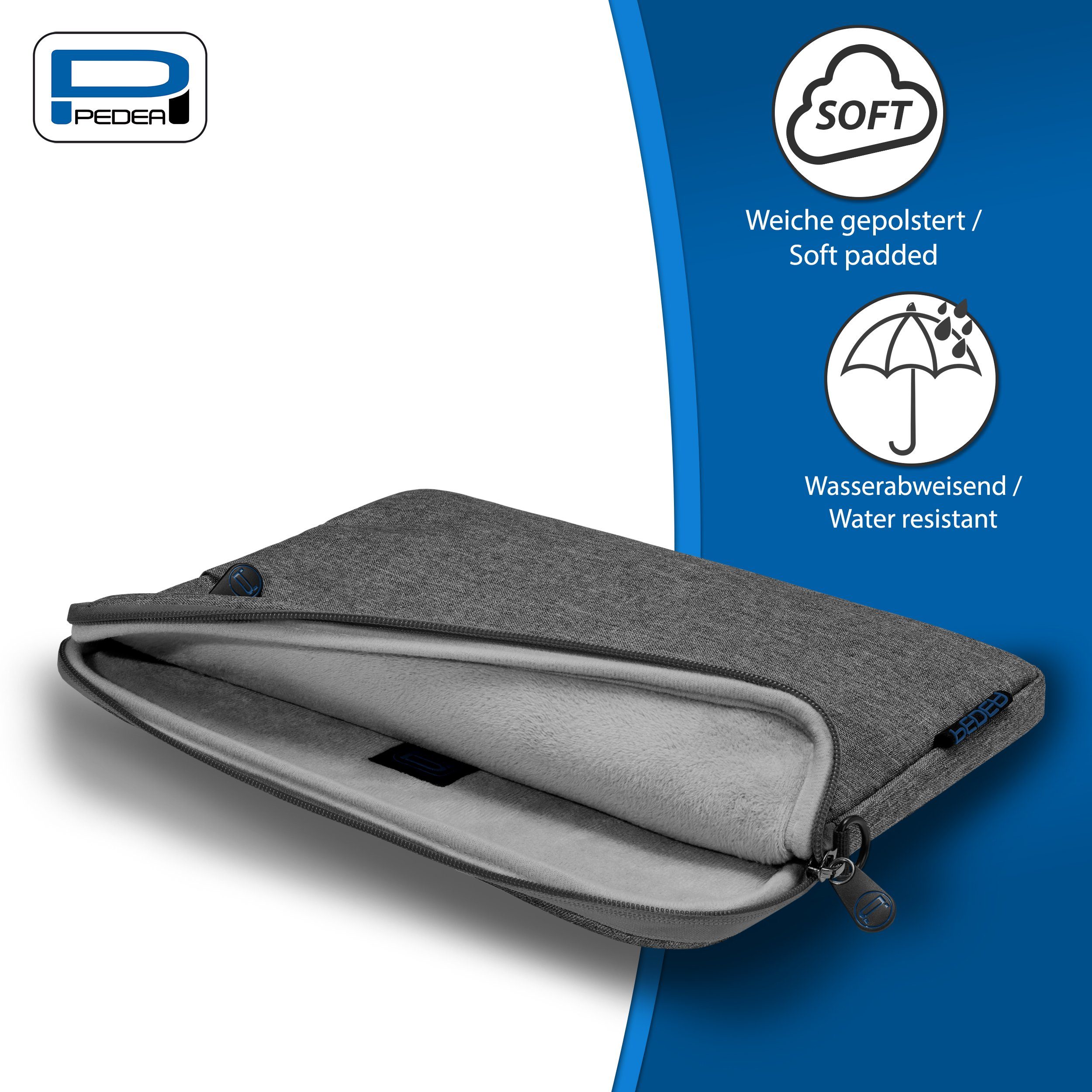 PEDEA Tablettasche FASHION Tablet Hülle mit Polsterung 12,9 / 13 Zoll, Gepolstert mit weichem Innenfutter – Bild 3 von 5