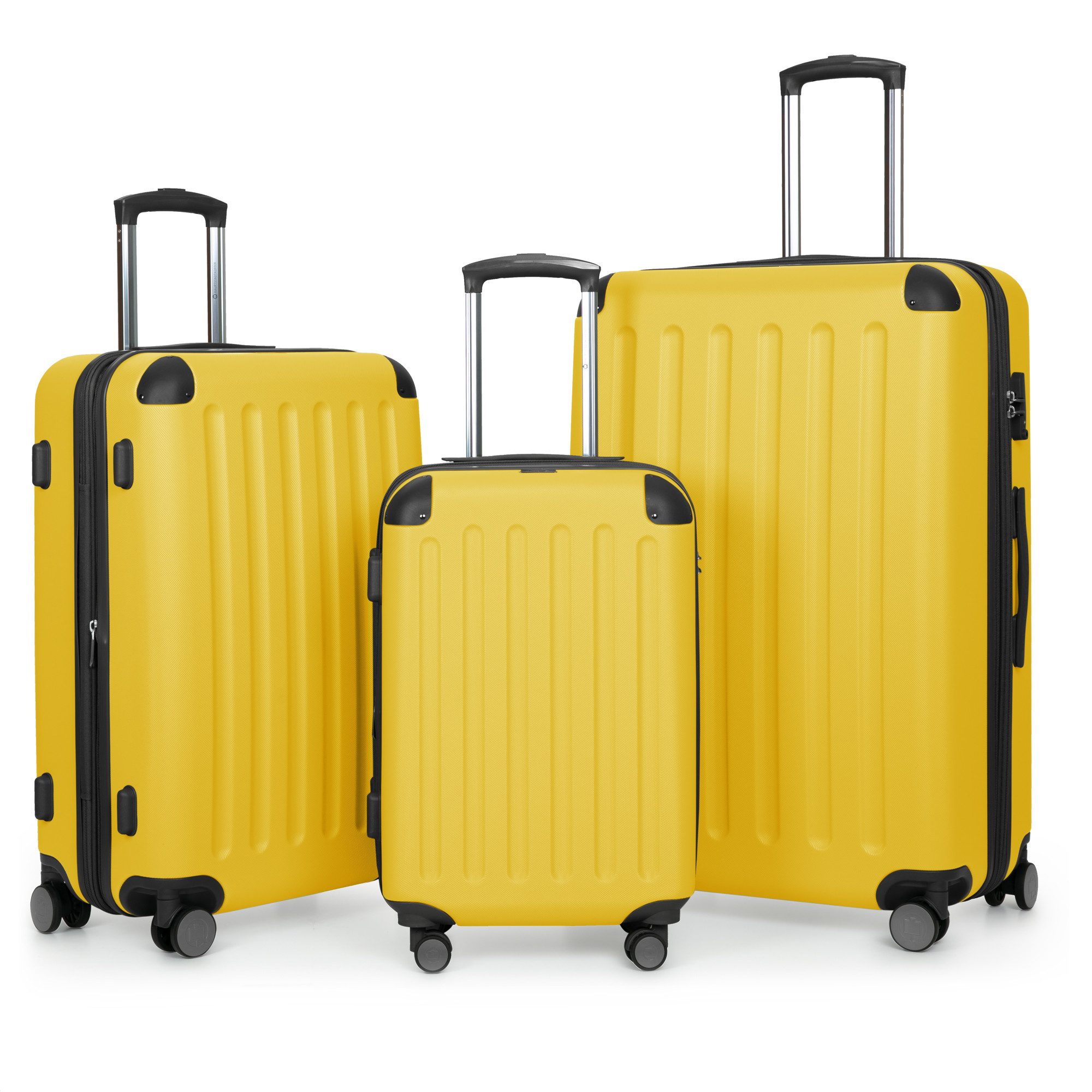 Hauptstadtkoffer Hartschalen-Trolley Spree, 4 Rollen, Kofferset 3tlg Hartschalenkoffer, Erweiterung, ABS, TSA
