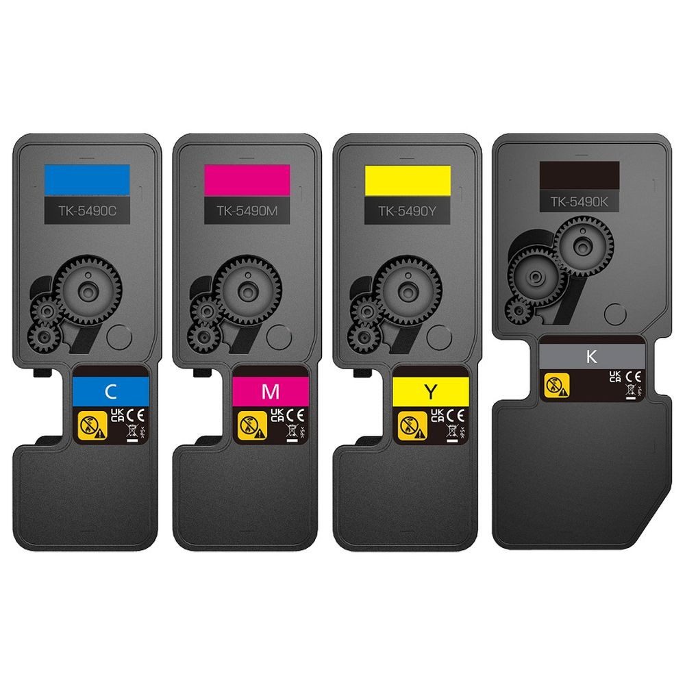 inkpro Tonerkartusche Set kompatibel mit Kyocera TK-5490, TK5490, (für Ecosys MA2101 cfx, MA2101 cwfx, PA2101 cwx, PA2101 cx, 4-St., XL Kartuschen), Seitenleistungen: schwarz 2.800 S.; cyan, magenta und gelb je 2.400 S.