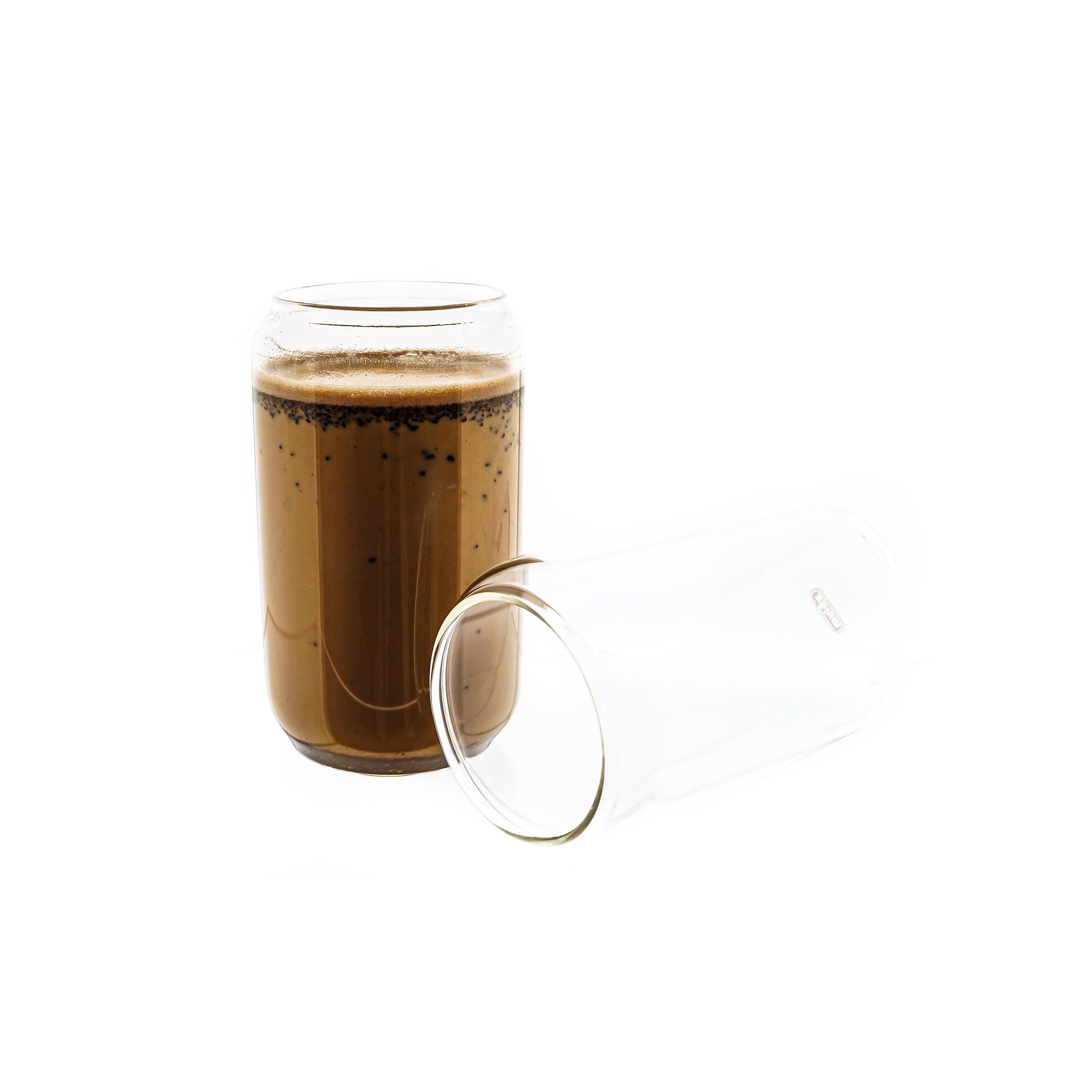 Mulex Glas Cola Dose 350 ml für Eiskaffee, Cocktails, Longdrinks, Wasser, 2-tlg
