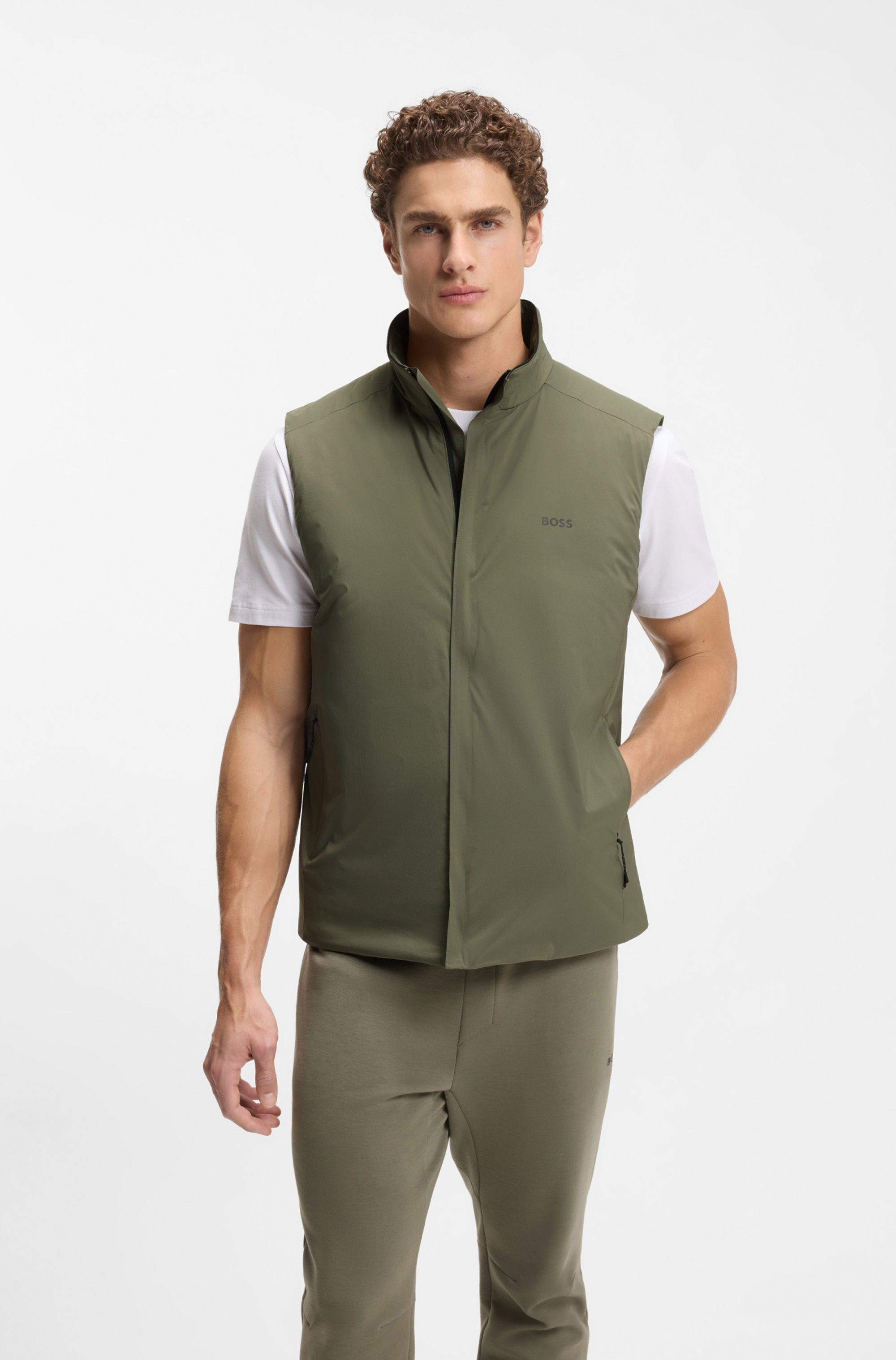 BOSS GREEN Funktionsweste Regular Fit, 4-Wege-Stretch-Qualität, Highloft-St günstig online kaufen
