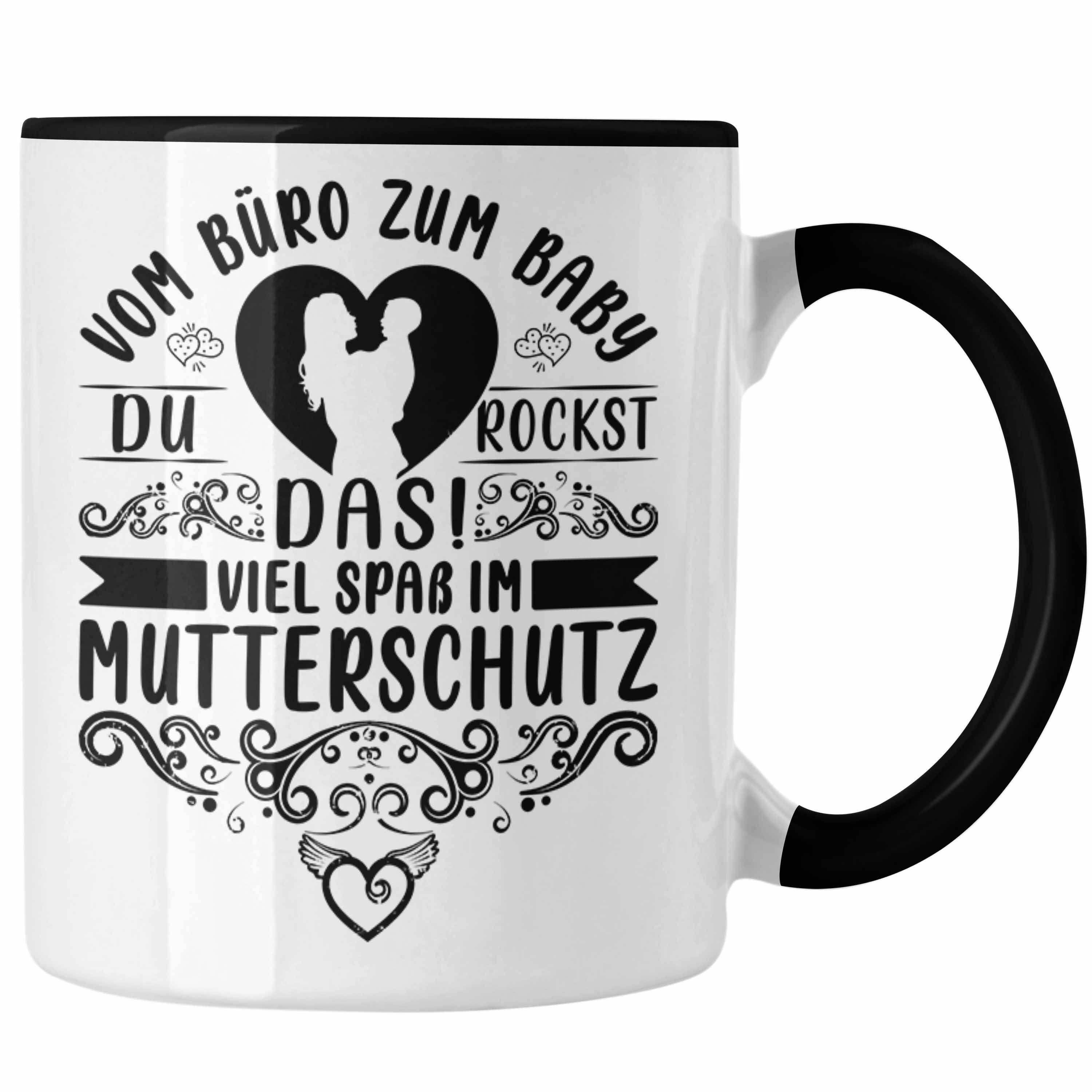 Tasse Kollegi Schwarz Kaffeetasse Trendation Abschied Geschenk Tasse Mutterschutz Mutterschutz