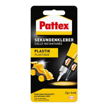 Pattex Bastelkleber Pattex Sekundenkleber Plastix Flüssig 2 g + 4 ml