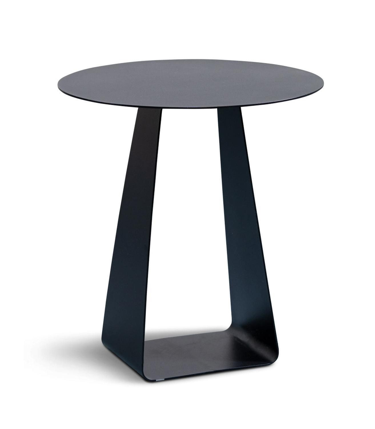 M2 Kollektion Beistelltisch FREDDY, Schwarz, Metall, Ø 45 x H 50 cm