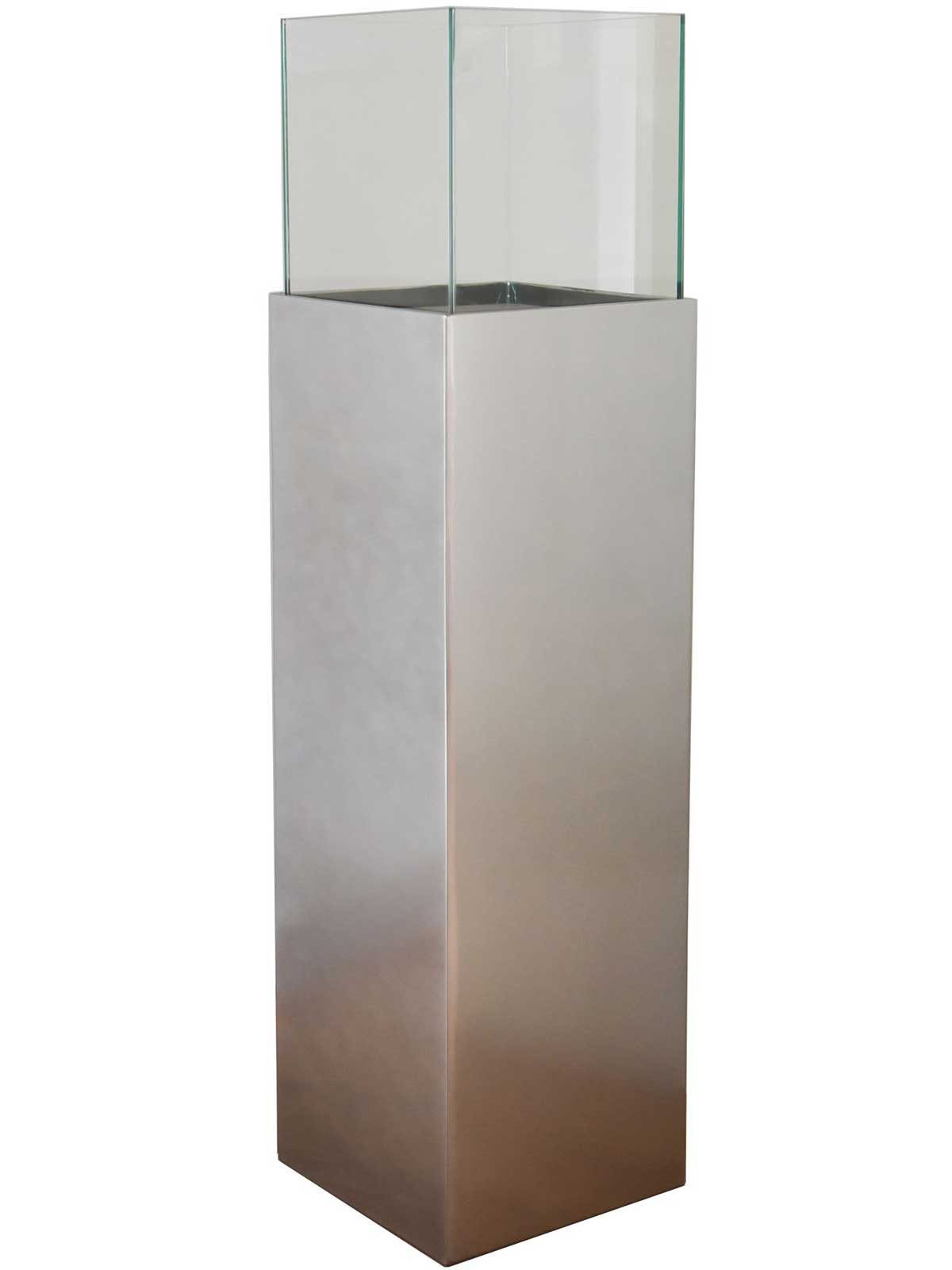 VIVANNO Bodenwindlicht Alu-Verbund CANDELA Rechteckig - Silber Metallic Hoc günstig online kaufen