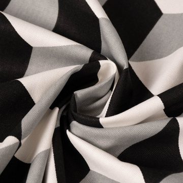 Prestigious Textiles Stoff Dekostoff Baumwolle Cube Jet Würfel 3D schwarz weiß grau 140cm, pflegeleicht