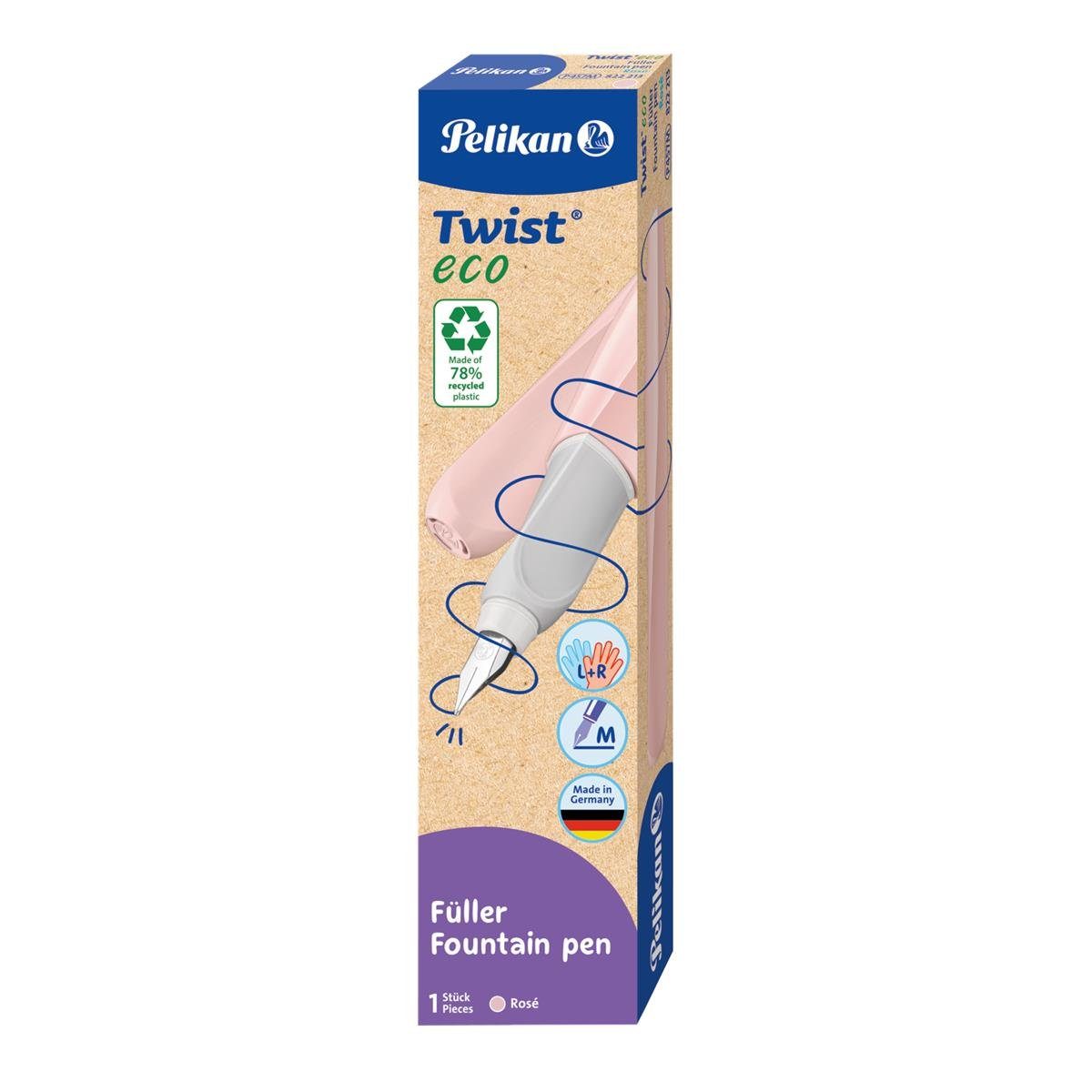 Pelikan Füller Pelikan Füllhalter Twist eco P457 - Feder M - rosé