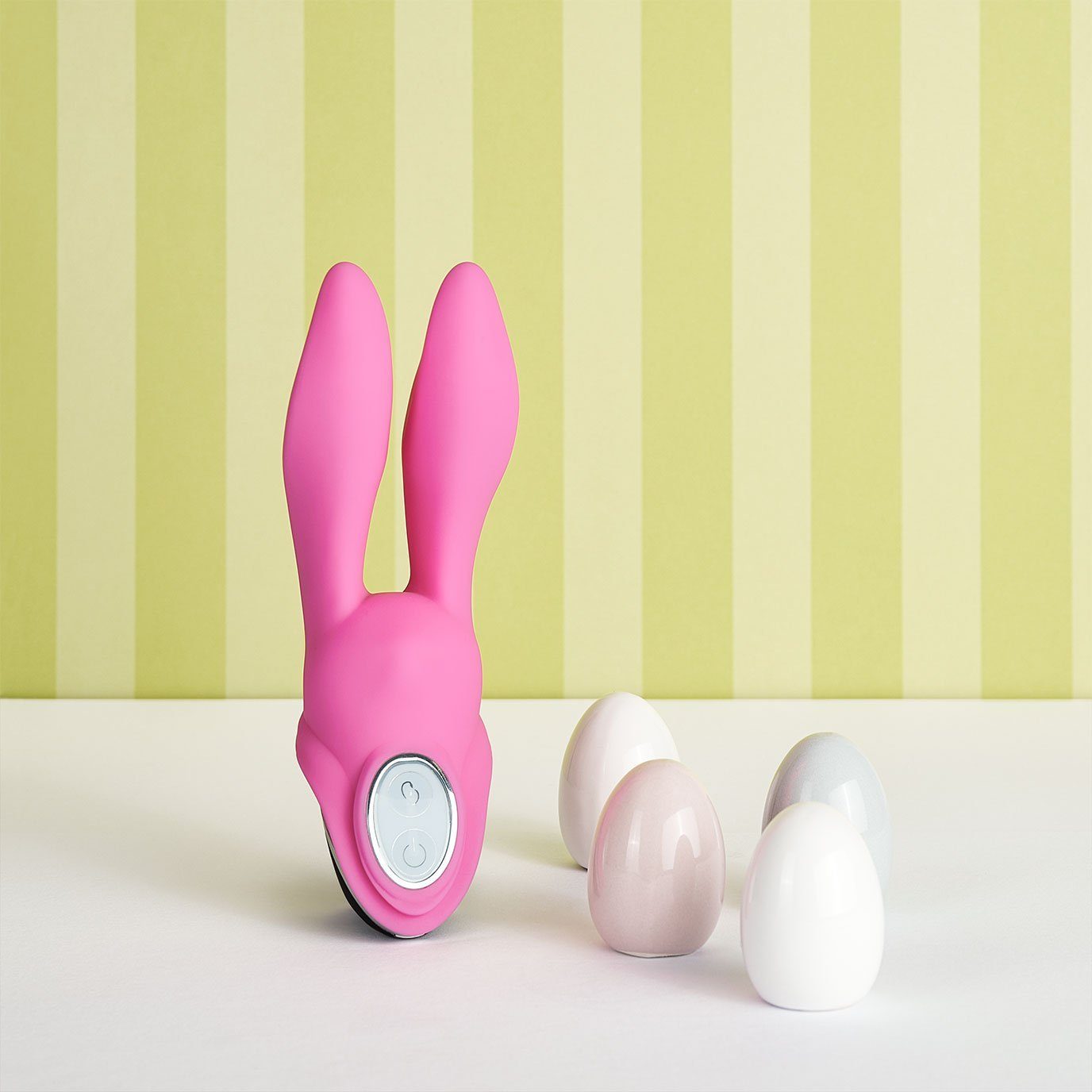 16,5cm, Silikon-Vibrator Pink 7 (0-tlg) EIS Vibrationsprogramme, Bunny", Klitoris-Stimulator "Honey EIS