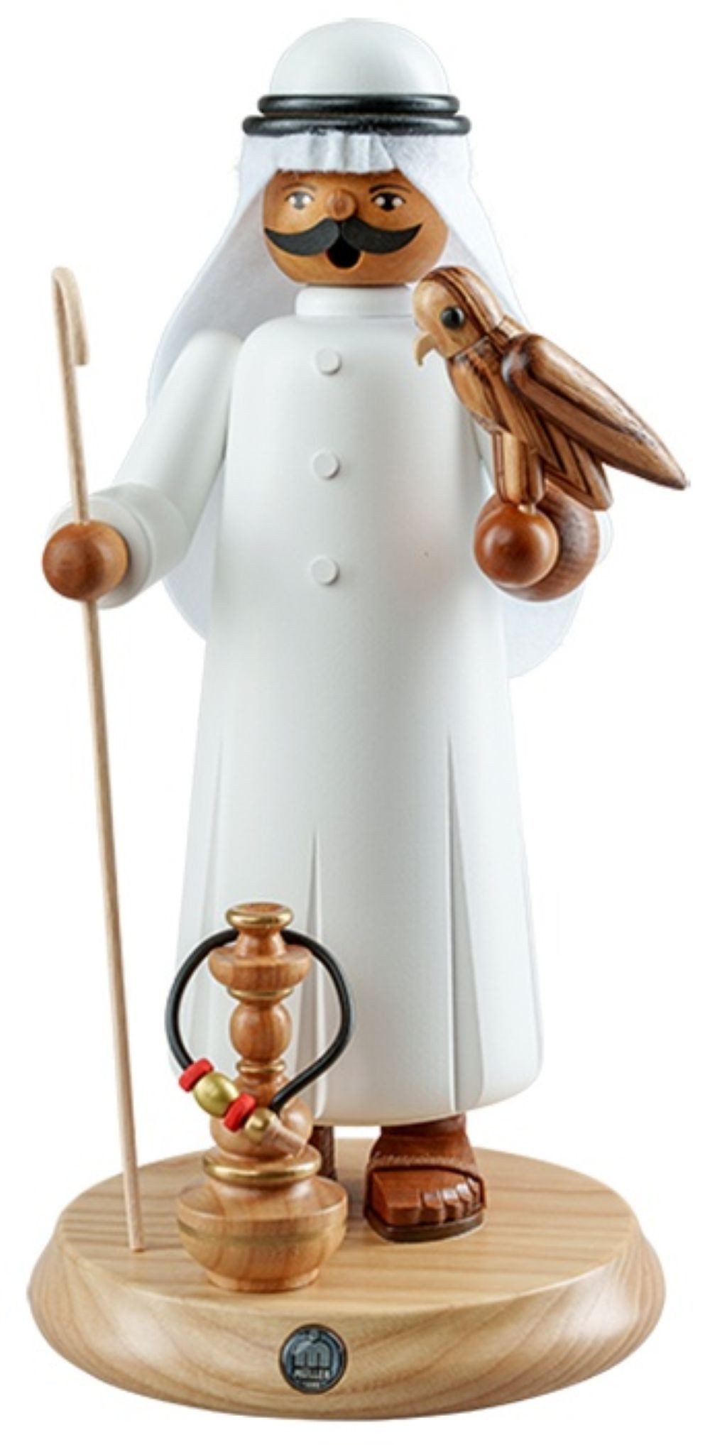 Müller Kleinkunst GmbH Seiffen Räuchermännchen Araber großer Räuchermann 2 Motive zur Wahl aus dem Erzgebirge, auf Sockel