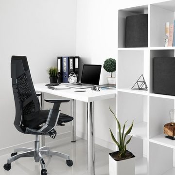 hjh OFFICE Drehstuhl High End Bürostuhl GENIDIA Netzstoff mit Armlehnen (1 St), Schreibtischstuhl ergonomisch