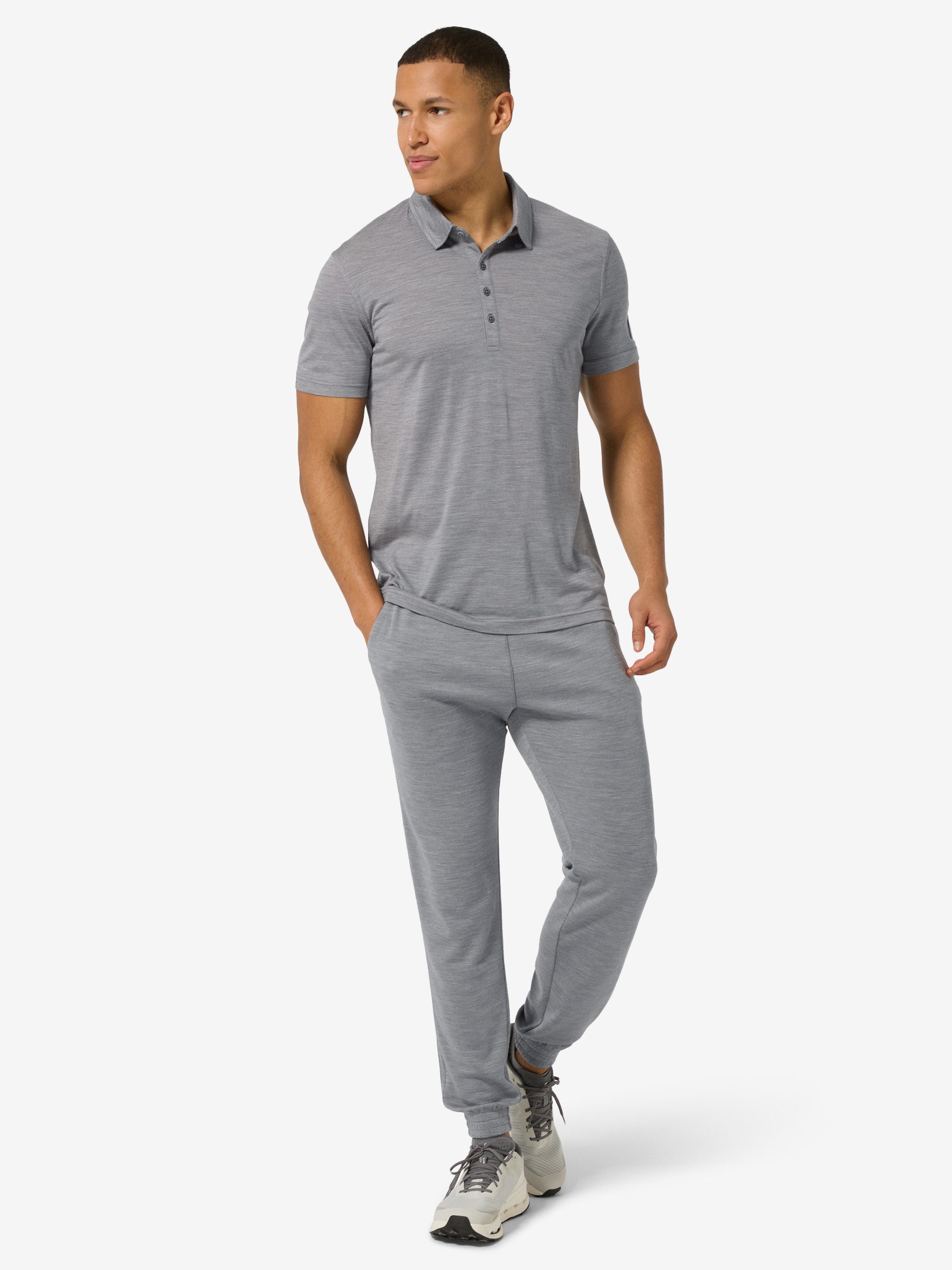 SUPER.NATURAL T-Shirt für Herren, nachhaltig, Merino M BIO J POLO mit Tier-Motiv, atmungsaktiv