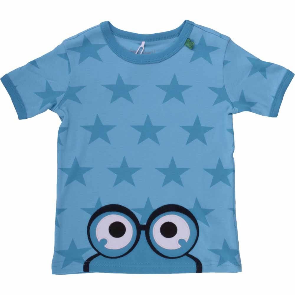Fred's World by GREEN COTTON T-Shirt Fred's World Kurzarm Shirt Sterne und Frosch Blau