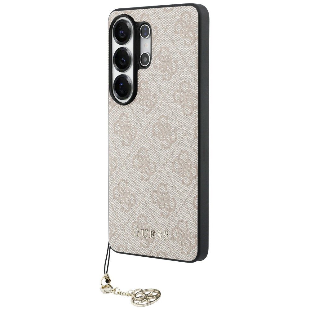 Guess Handyhülle Classic Galaxy S26 Ultra Kunstleder rosa MagSafe mit Kette goldfarbig 6,9 Zoll, Kantenschutz
