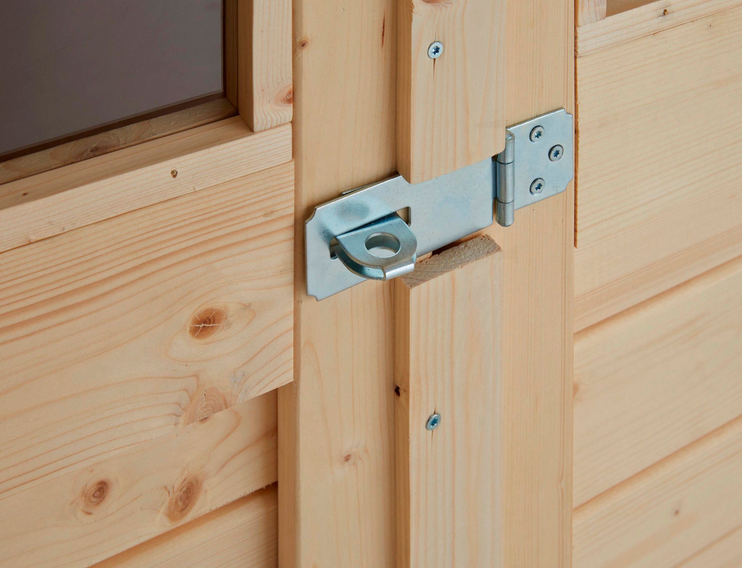 KONIFERA Gartenhaus Amrum 3 aus naturbelassenem Fichtenholz, BxT: 415x199 cm, inklusive Fußboden