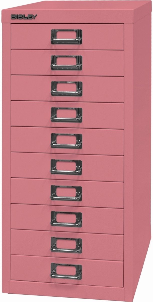 Bisley Aktenschrank Schubladenschrank Basis A4 10 Schübe pink
