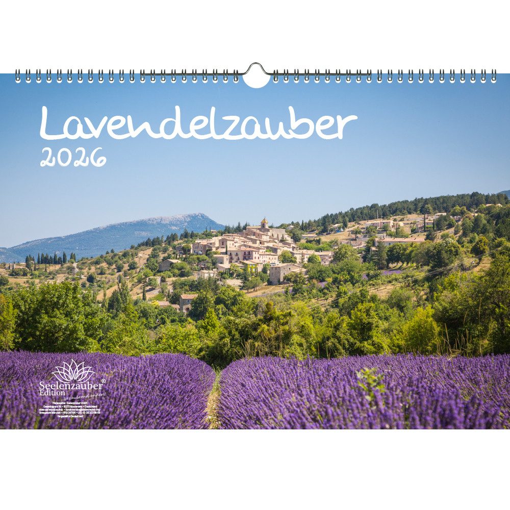 Seelenzauber Wandkalender Lavendelzauber DIN A3 Kalender für 2026 Lavendel - Seelenzauber